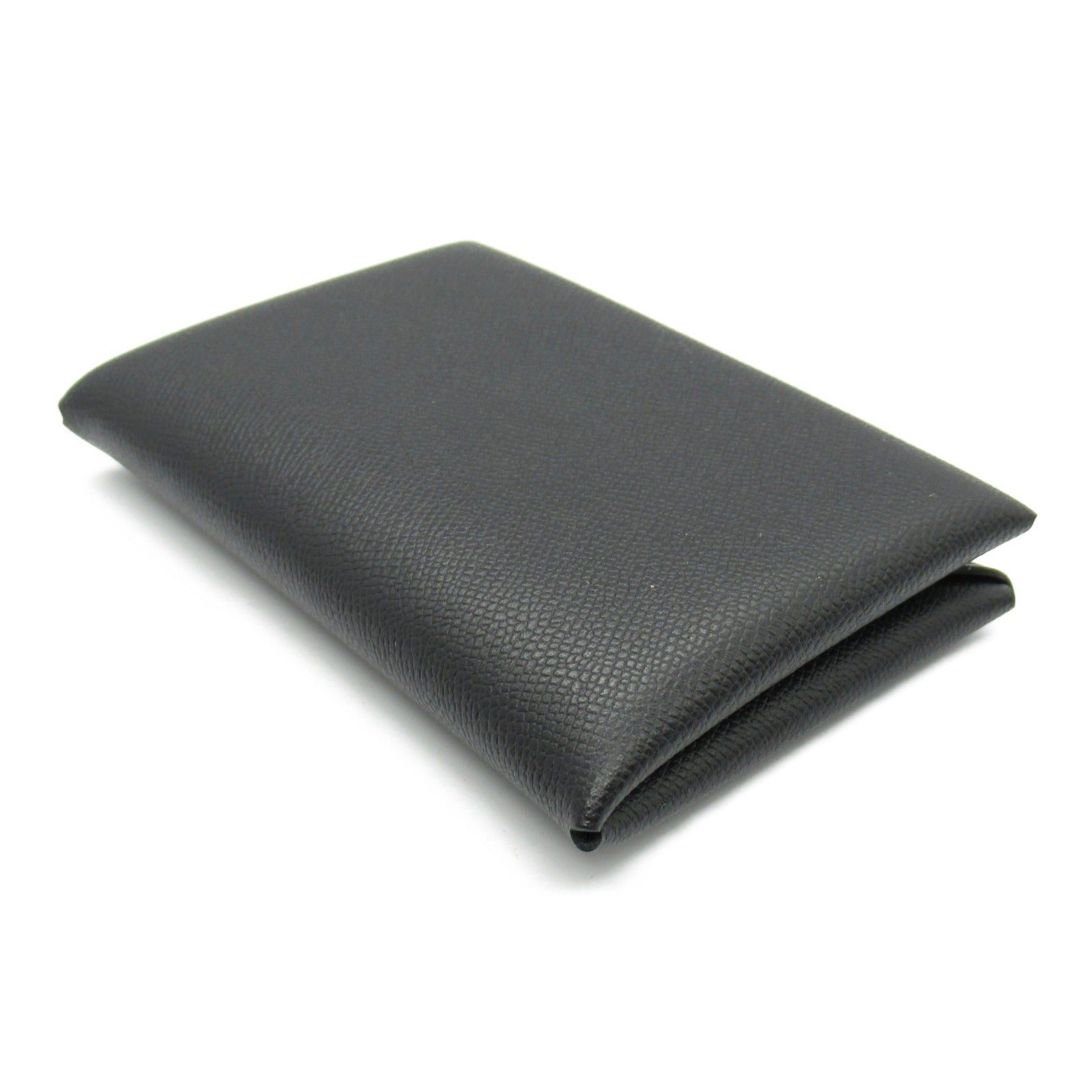 Hermes Hermes Calvi Black Card Case Leather Vomadam (Hermes) Silver Hardware B Stamp Size ONE SIZE - 4 Thumbnail