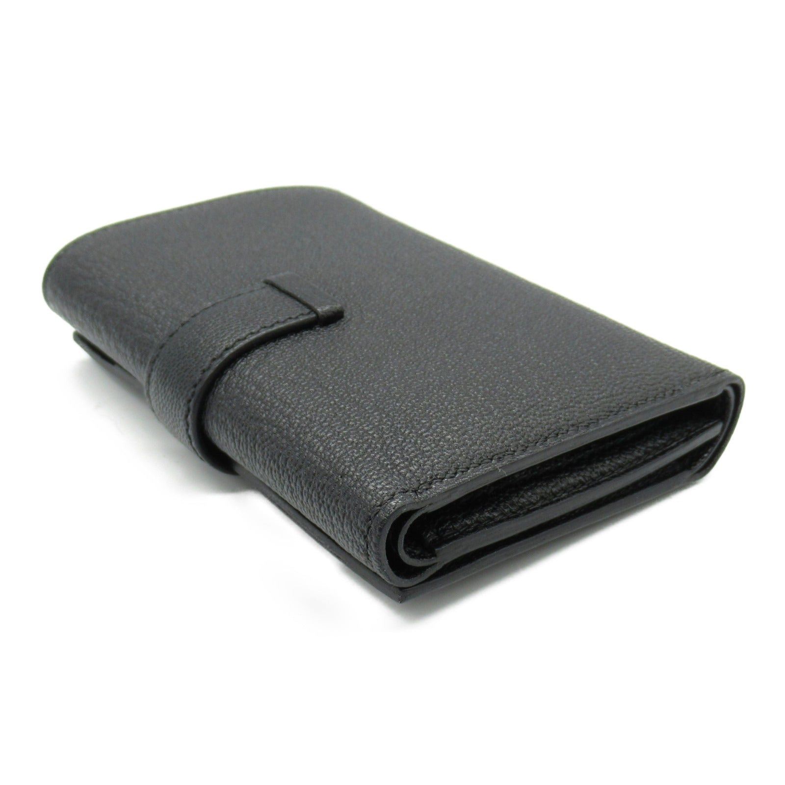 Hermes Hermes Bearn Combination Black Trifold Wallet Leather Chevre (Hermes) Gold Hardware B Stamp Size ONE SIZE - 4 Thumbnail