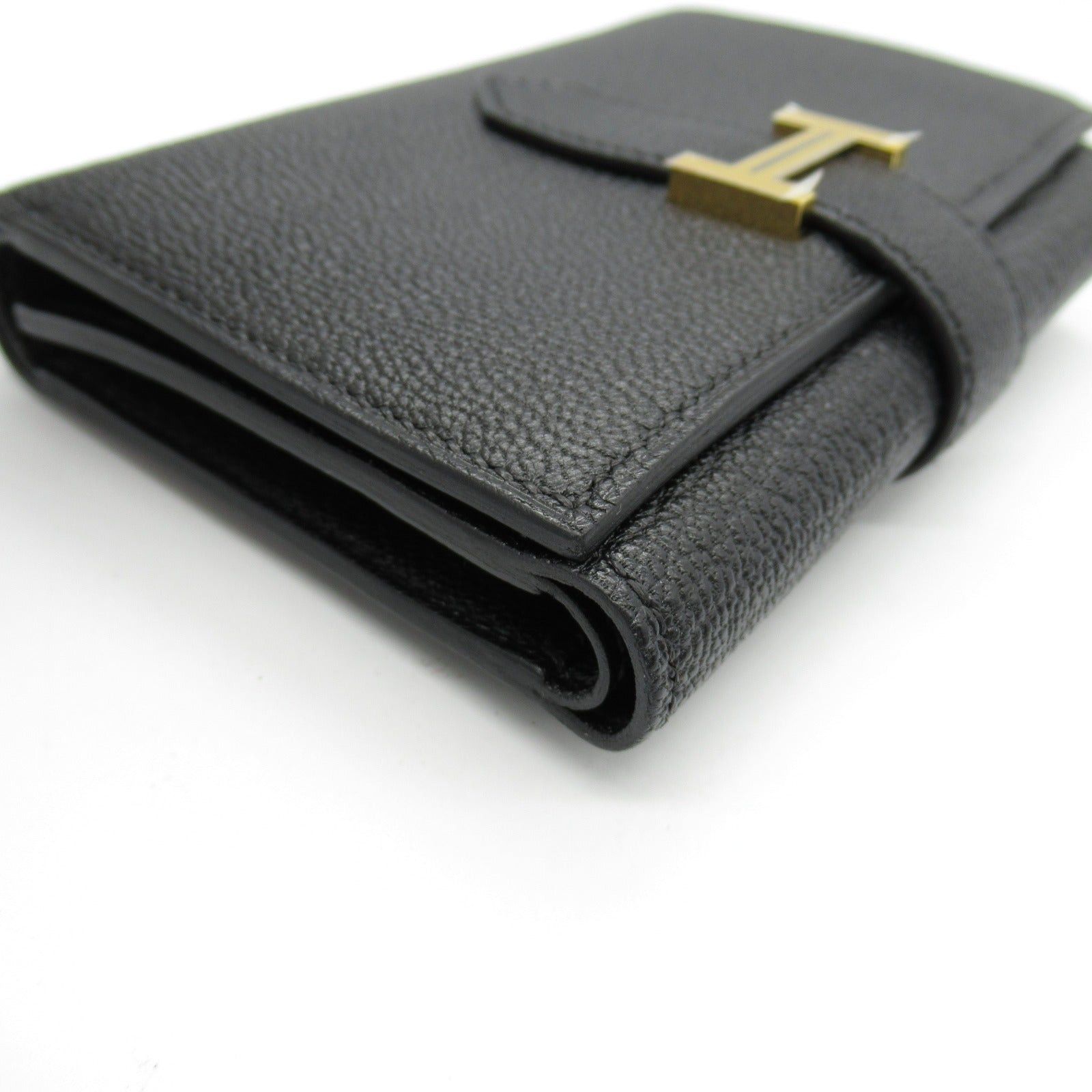 Hermes Hermes Bearn Combination Black Trifold Wallet Leather Chevre (Hermes) Gold Hardware B Stamp Size ONE SIZE - 9 Thumbnail