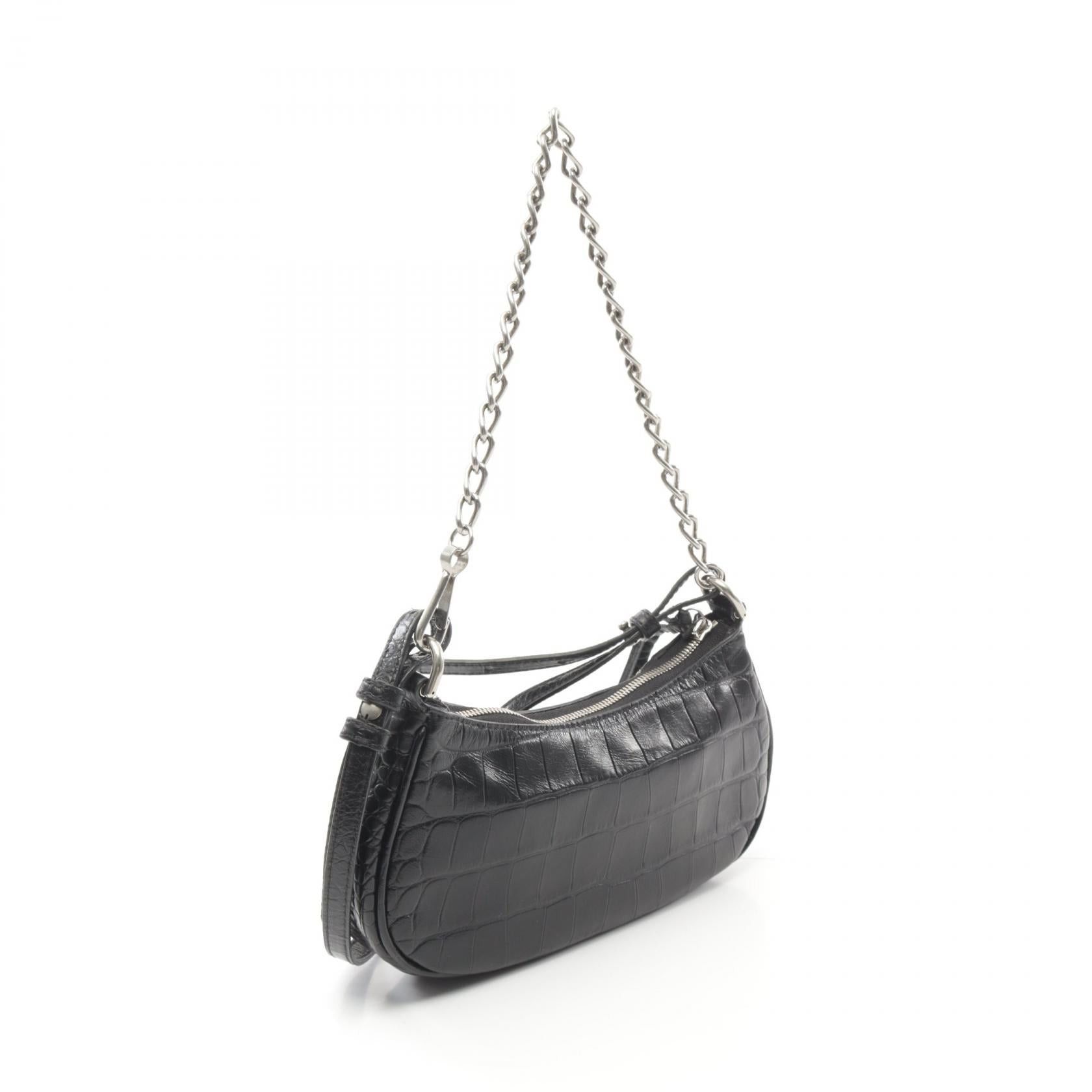 Balenciaga Balenciaga Le Cagole Mini Bb Cagoule Handbag Leather Black Size ONE SIZE - 2 Thumbnail