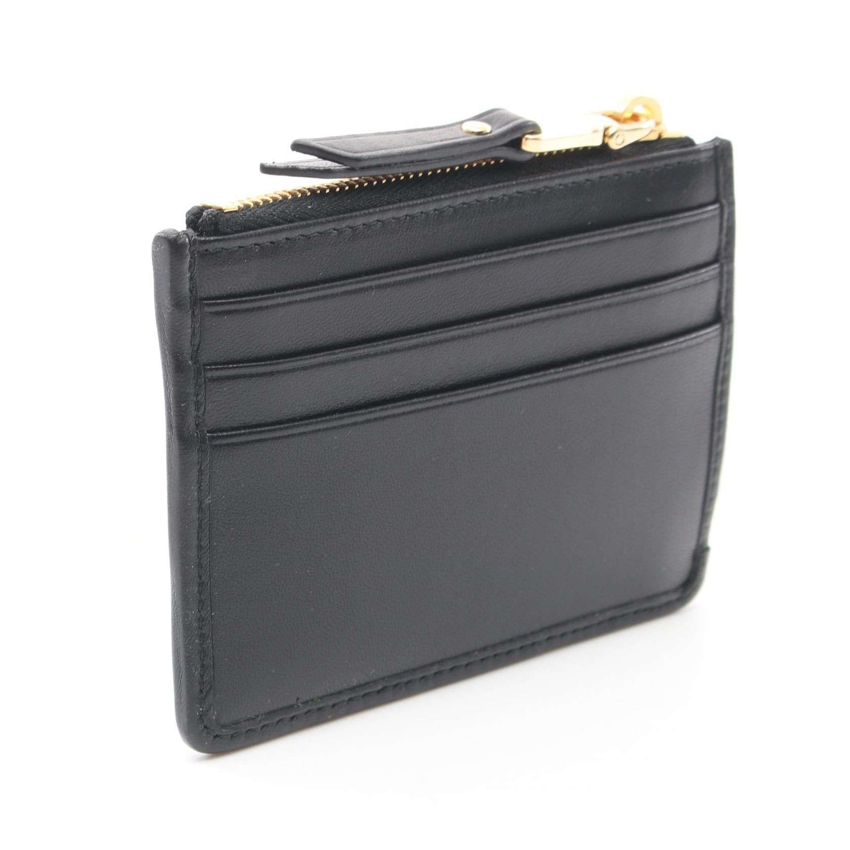 Miu Miu Miu Miu Coin Purse Leather Black Size ONE SIZE - 2 Thumbnail