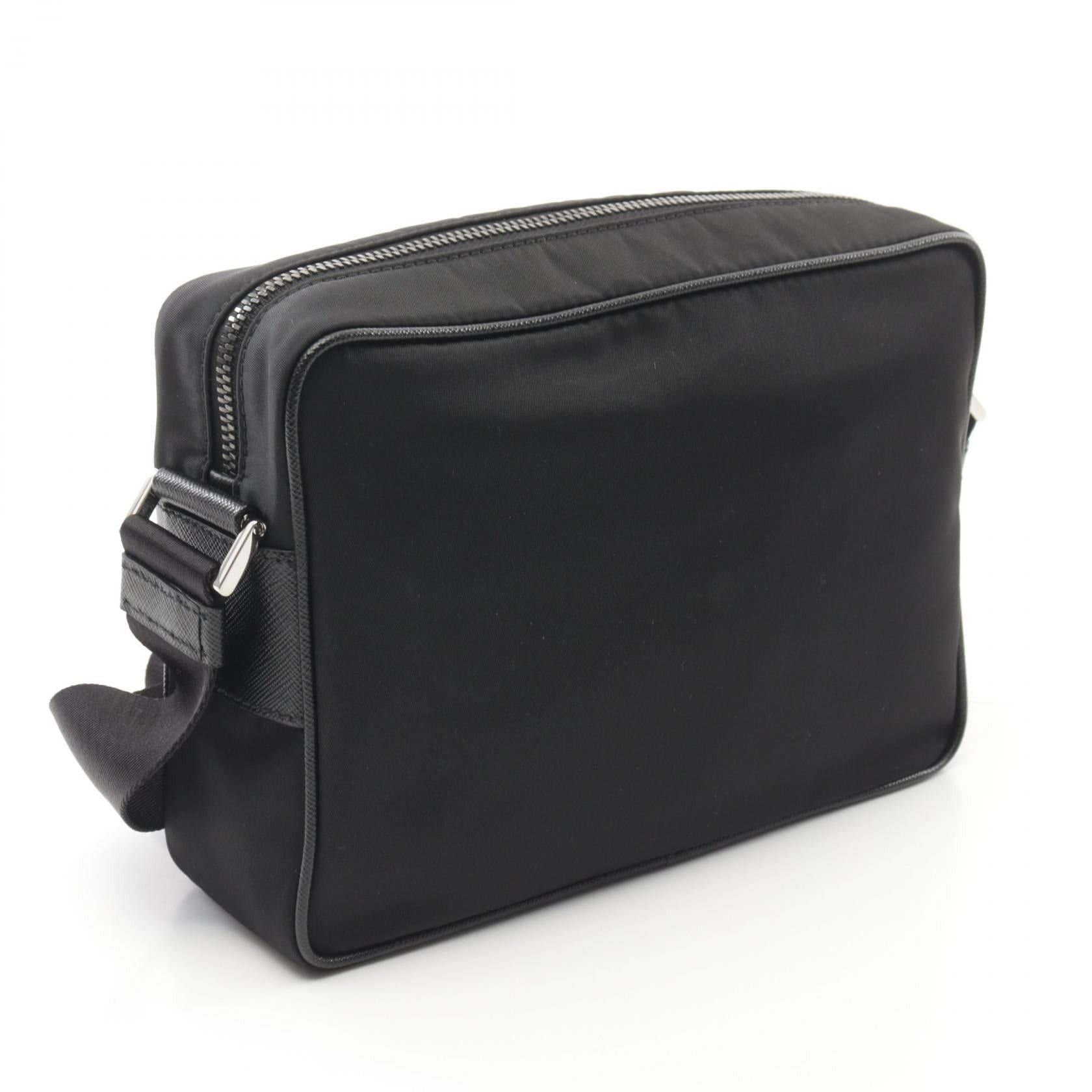 Prada Prada Re-Nylon Shoulder Bag Nylon Saffiano Leather Black Size ONE SIZE - 2 Thumbnail