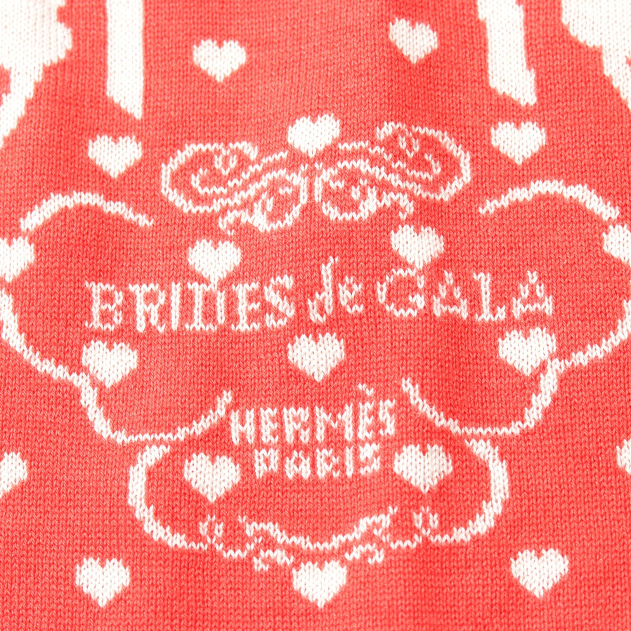 Hermes Hermes Brides De Gala Knit Crew Neck Cashmere Silk Red Size ONE SIZE - 5 Thumbnail
