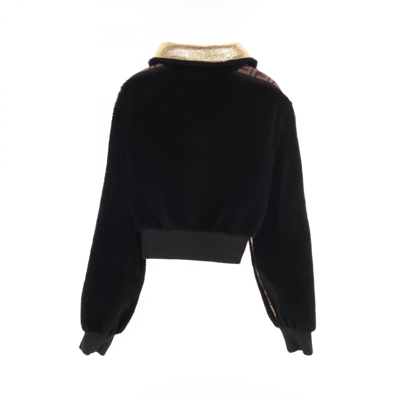 Fendi Fendi Short Jacket Blouson Mouton Black Gold Reversible Size ONE SIZE - 2 Thumbnail