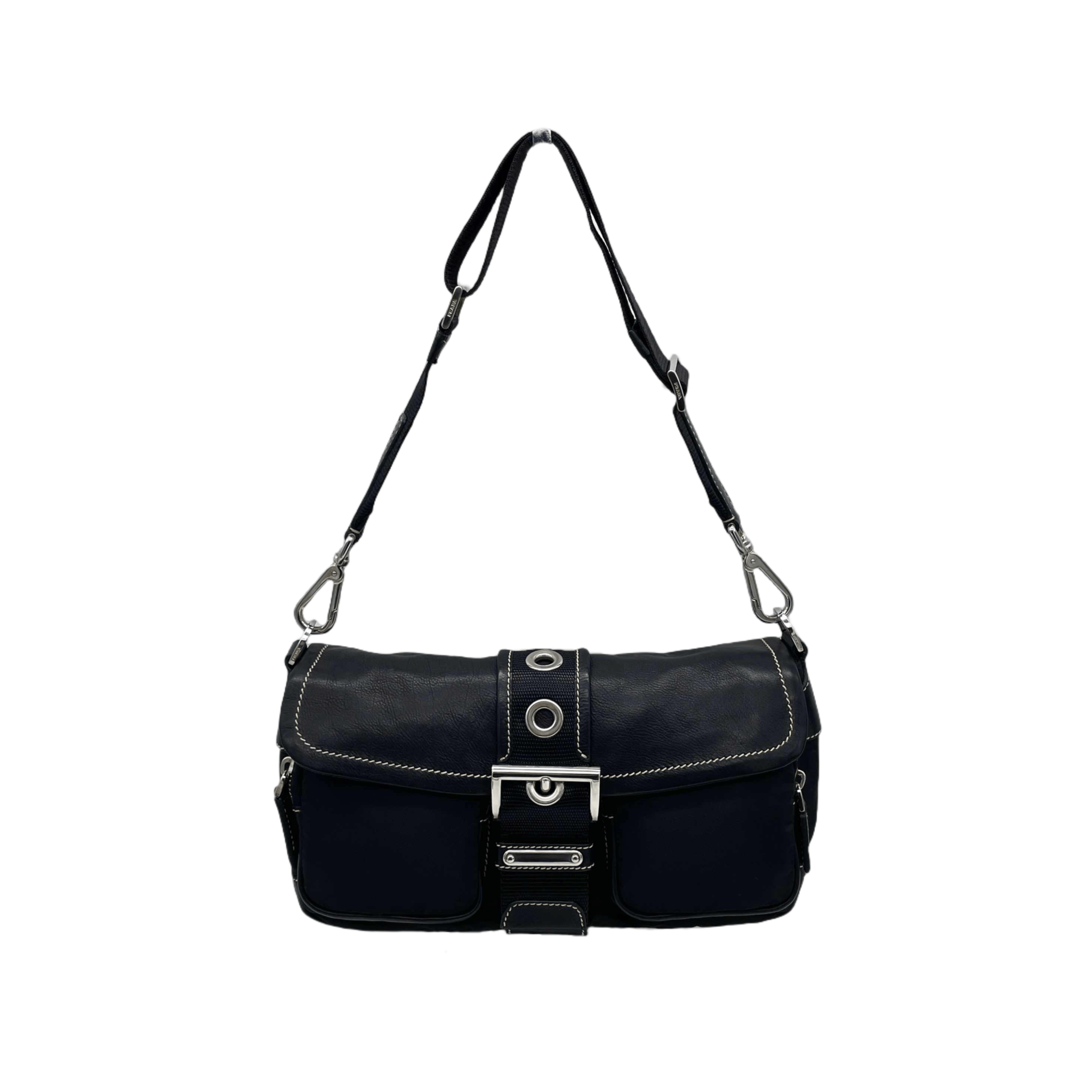 Prada Prada Triangle Multi-Pocket Hobo Shoulder Bag Size ONE SIZE - 4 Thumbnail