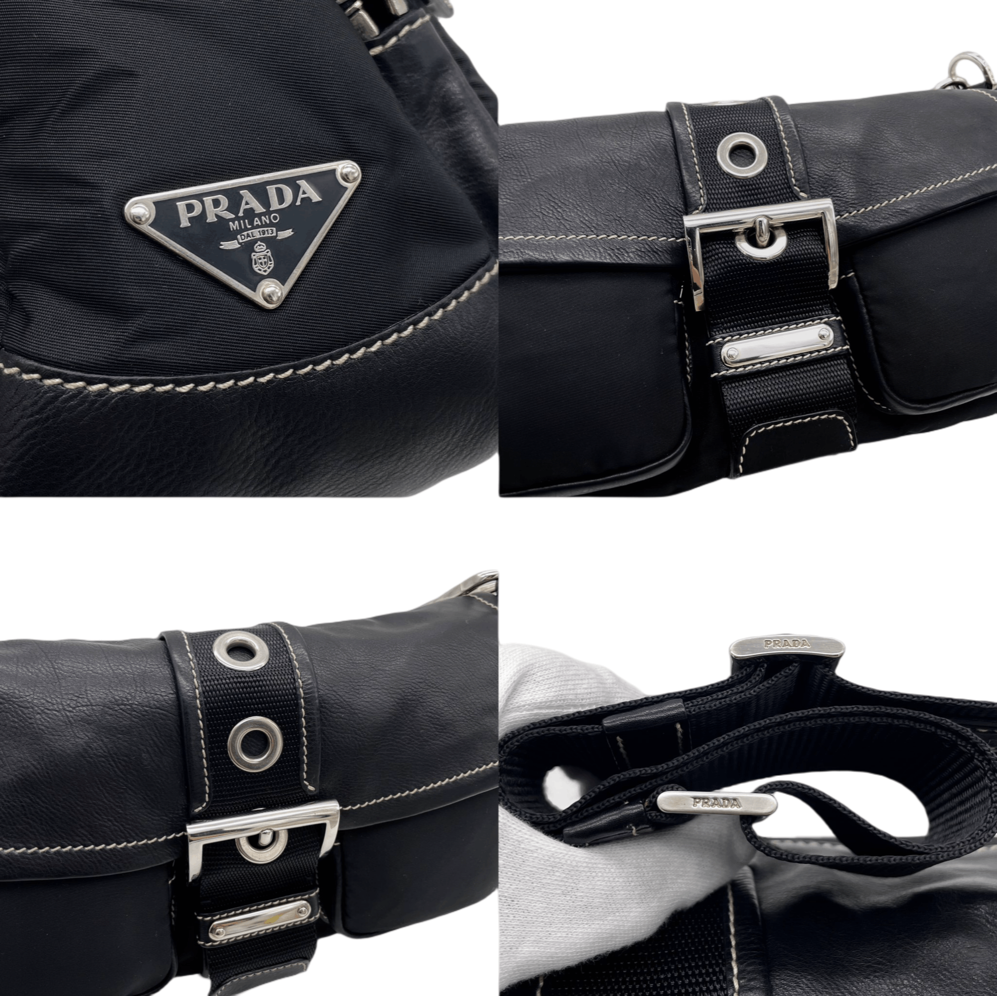 Prada Prada Triangle Multi-Pocket Hobo Shoulder Bag Size ONE SIZE - 8 Thumbnail