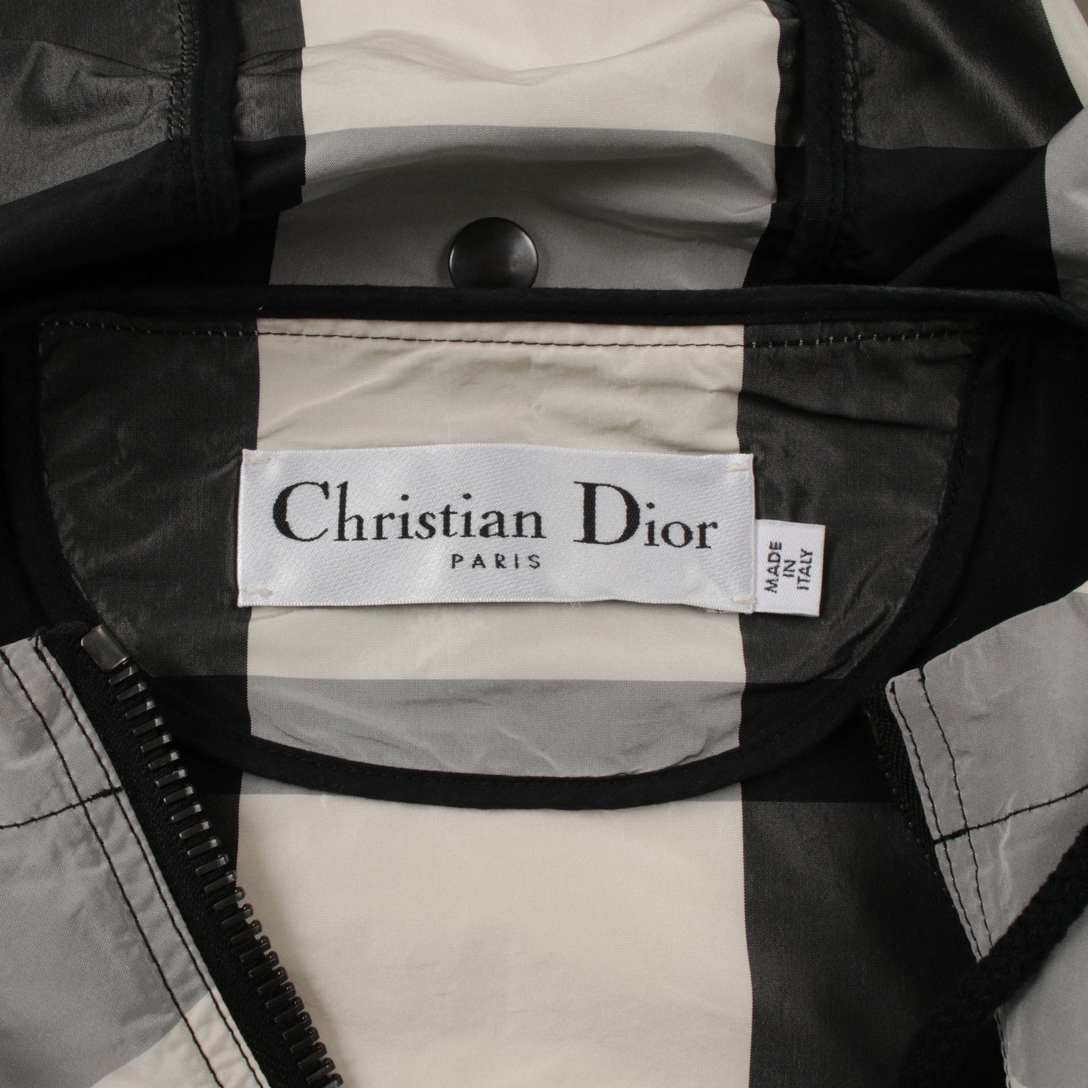 Dior Dior Anorak Hoodie Nylon Jacket Check Off White Black Gray Size ONE SIZE - 3 Thumbnail