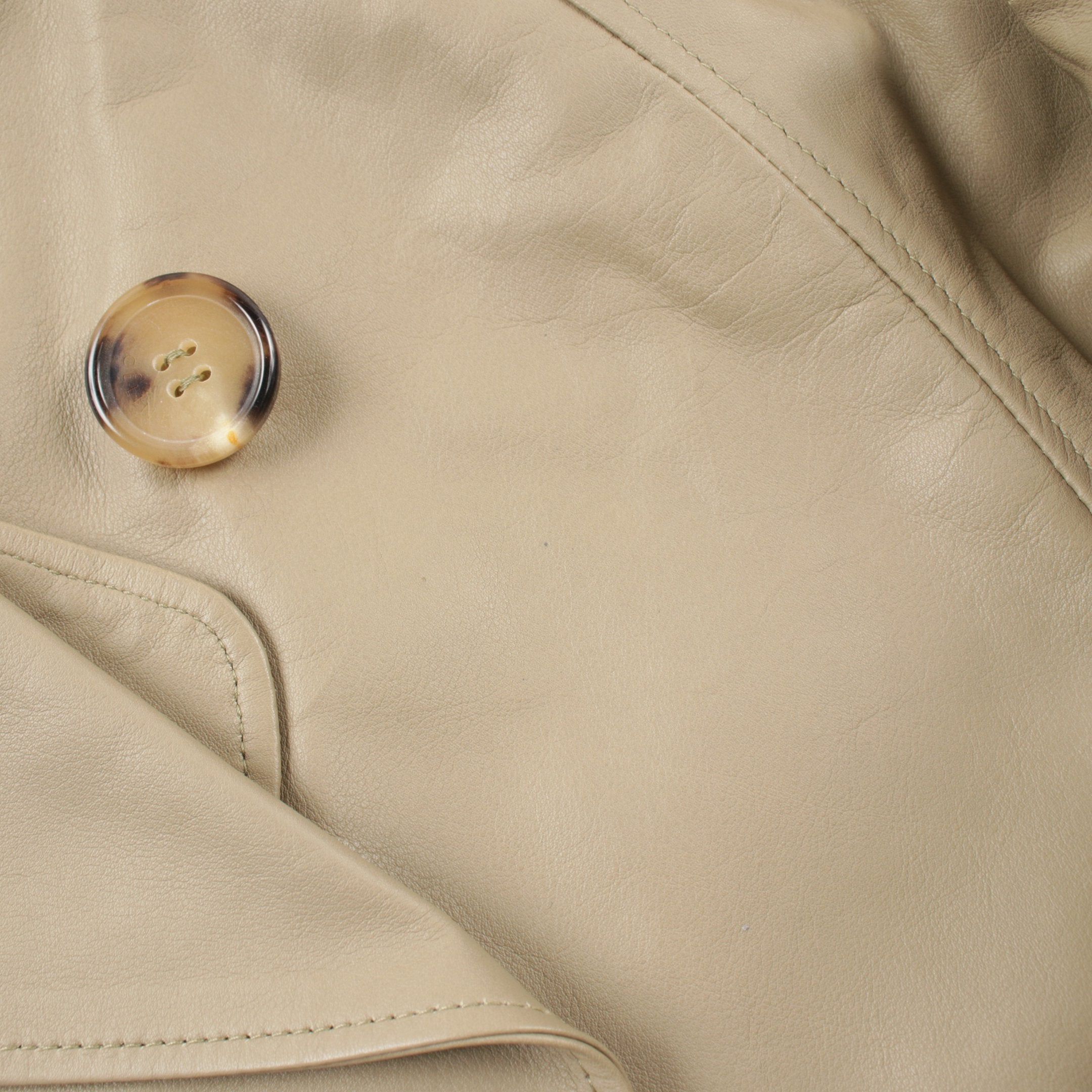 Celine Celine Trench Coat Leather Beige Size ONE SIZE - 9 Thumbnail