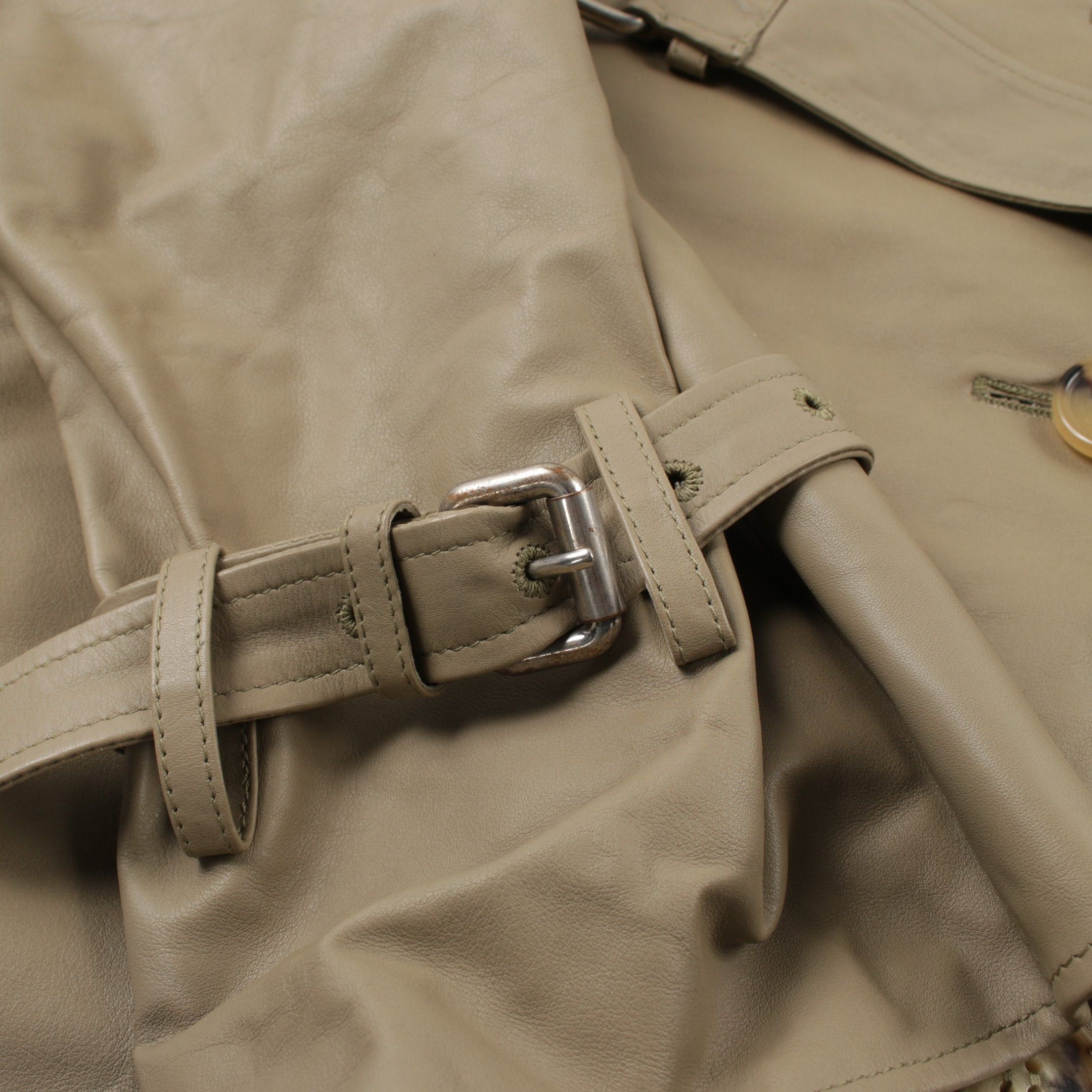 Celine Celine Trench Coat Leather Beige Size ONE SIZE - 7 Thumbnail