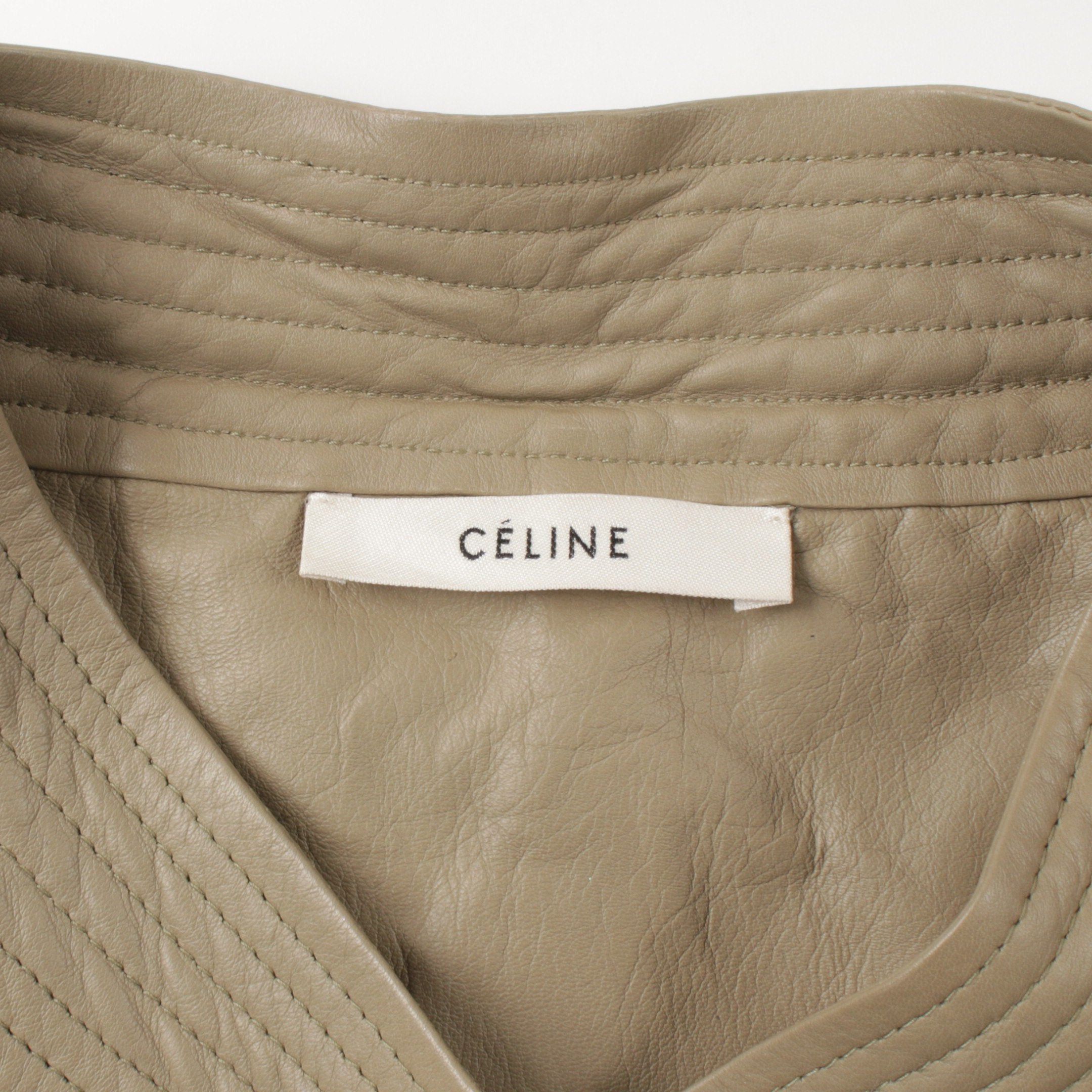 Celine Celine Trench Coat Leather Beige Size ONE SIZE - 3 Thumbnail