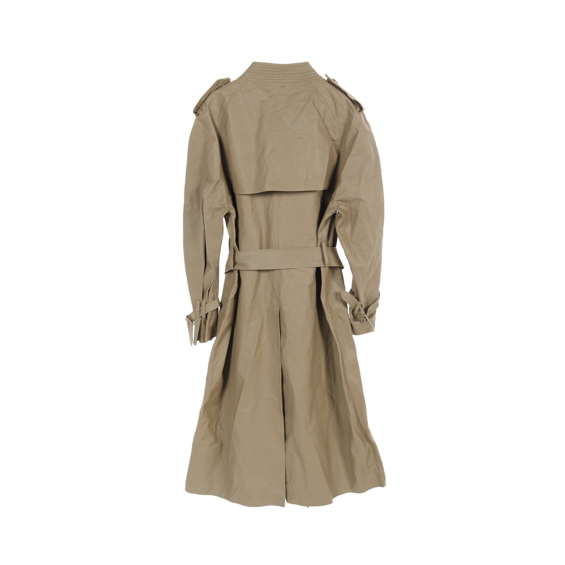 Celine Celine Trench Coat Leather Beige Size ONE SIZE - 2 Thumbnail