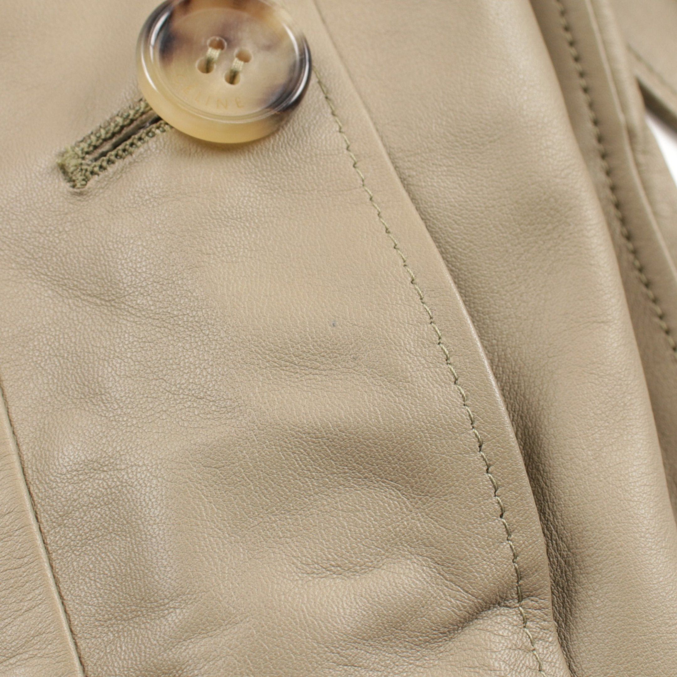 Celine Celine Trench Coat Leather Beige Size ONE SIZE - 8 Thumbnail