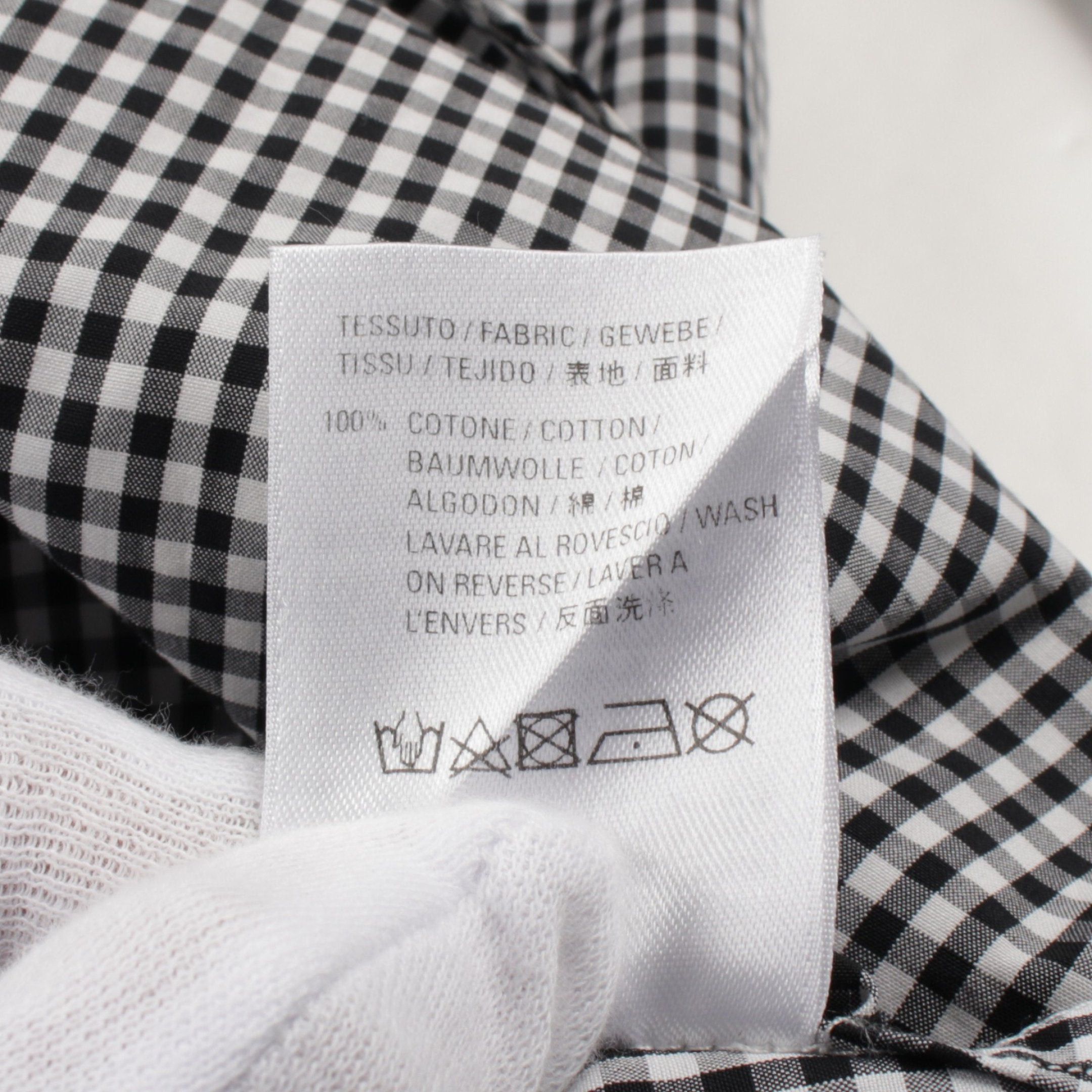 Balenciaga Balenciaga Cocoon Swing Oversize Shirt Gingham Check Cotton White Black Size ONE SIZE - 4 Thumbnail