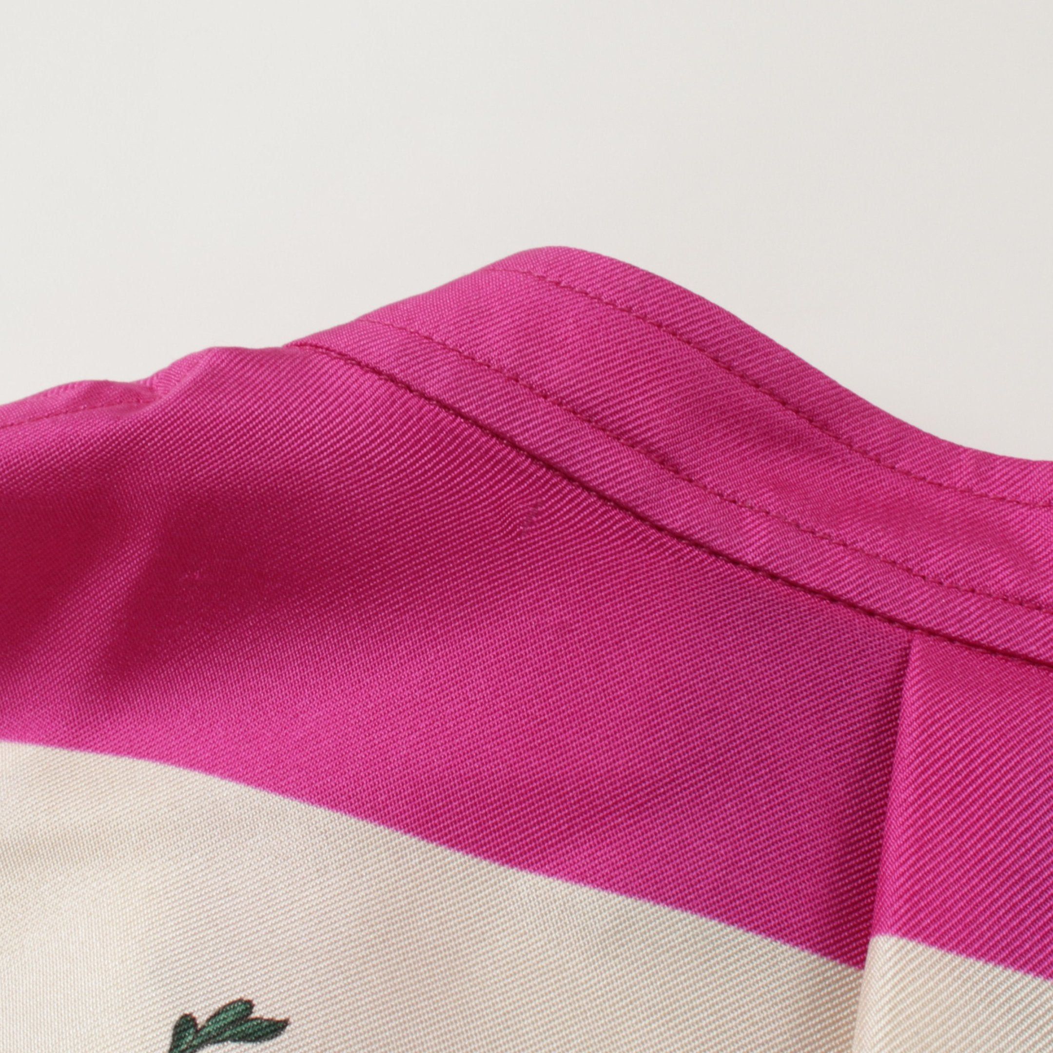 Gucci Gucci Floral Print Pullover Blouse Silk Ivory Pink Multicolor Size ONE SIZE - 6 Thumbnail