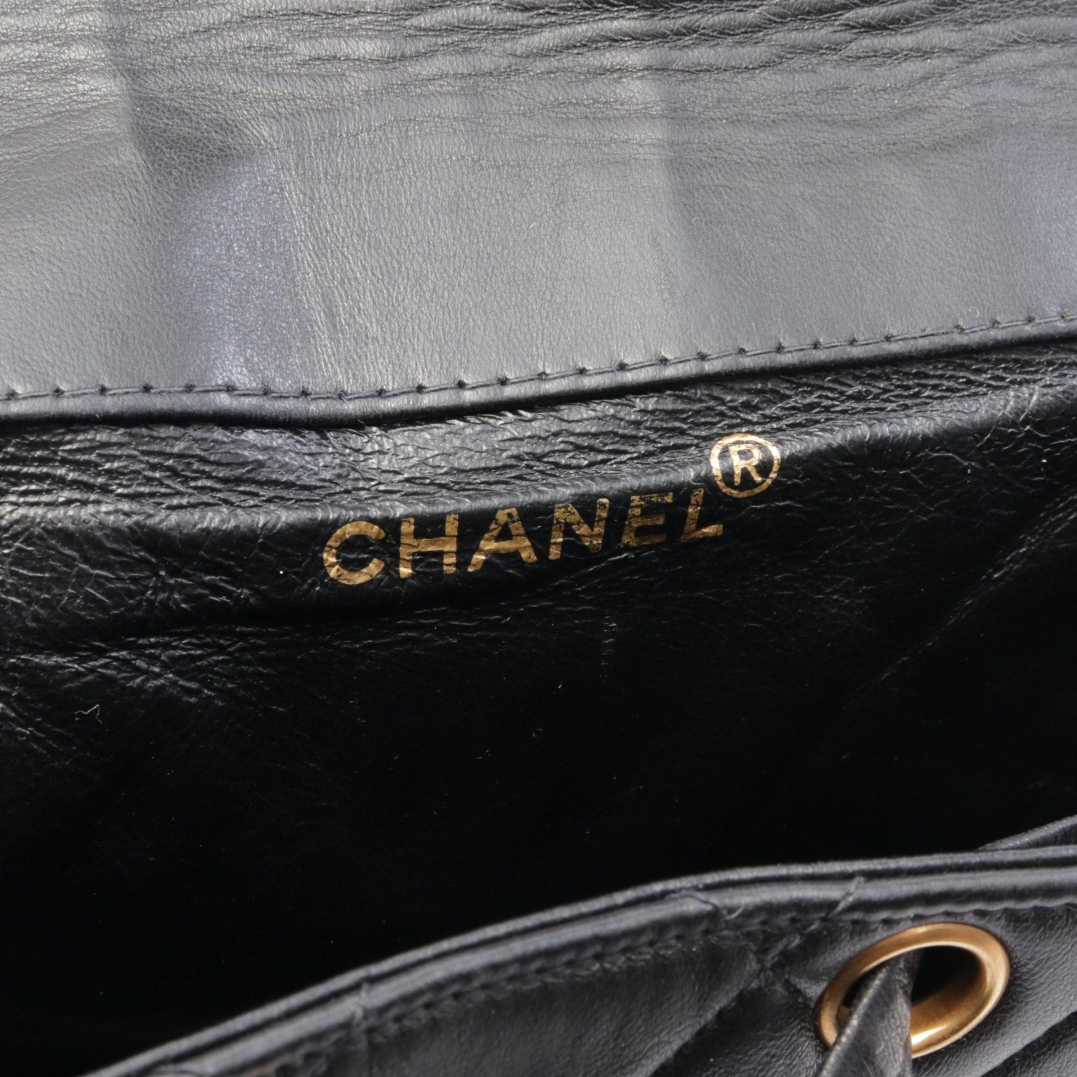 Chanel Chanel Matelasse Backpack Rucksack Lambskin Black Gold Hardware Size ONE SIZE - 4 Thumbnail