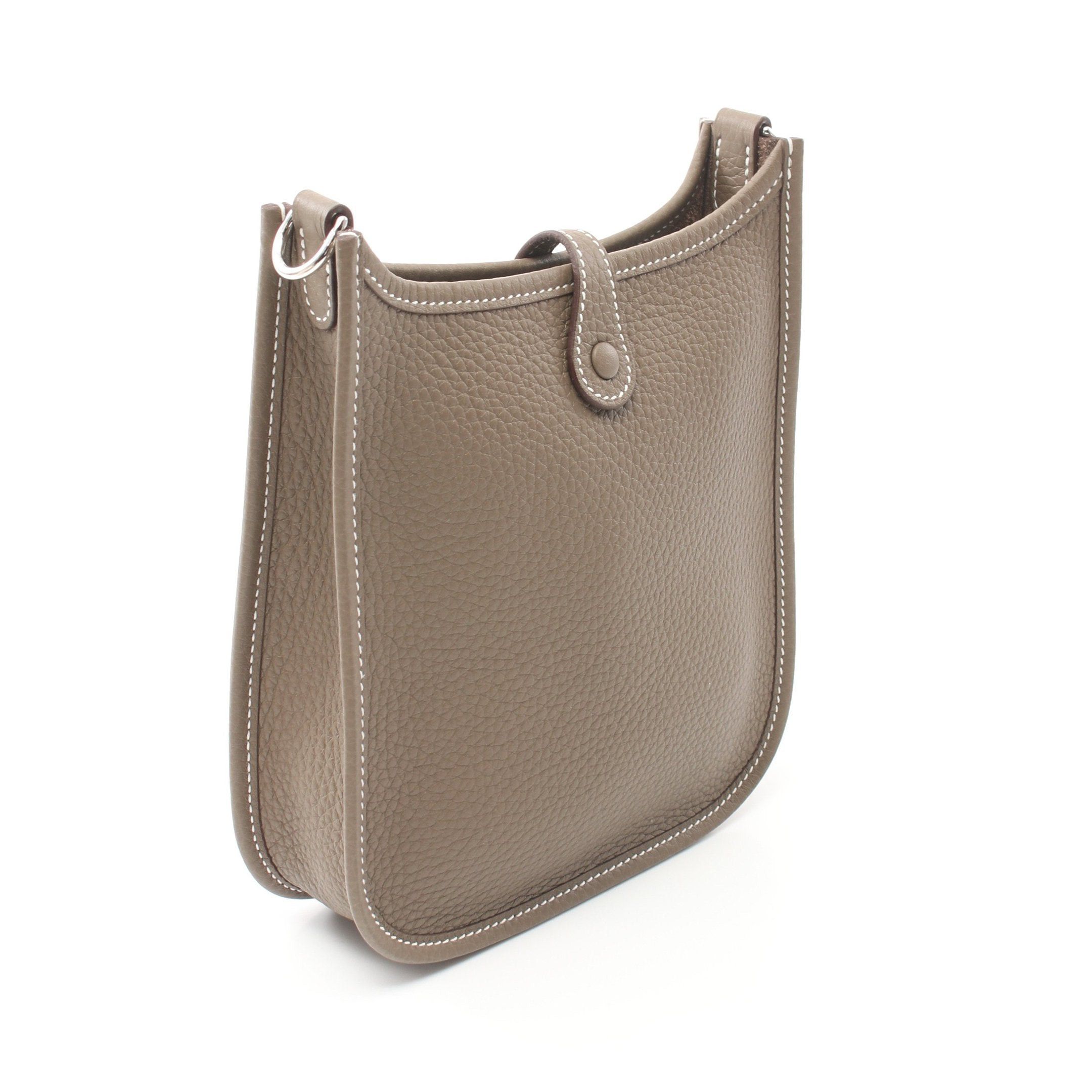 Hermes Hermes Evelyn Tpm Amazon Etoupe Shoulder Bag Togo Gray Brown Silver Hardware Double Engraved Size ONE SIZE - 2 Thumbnail