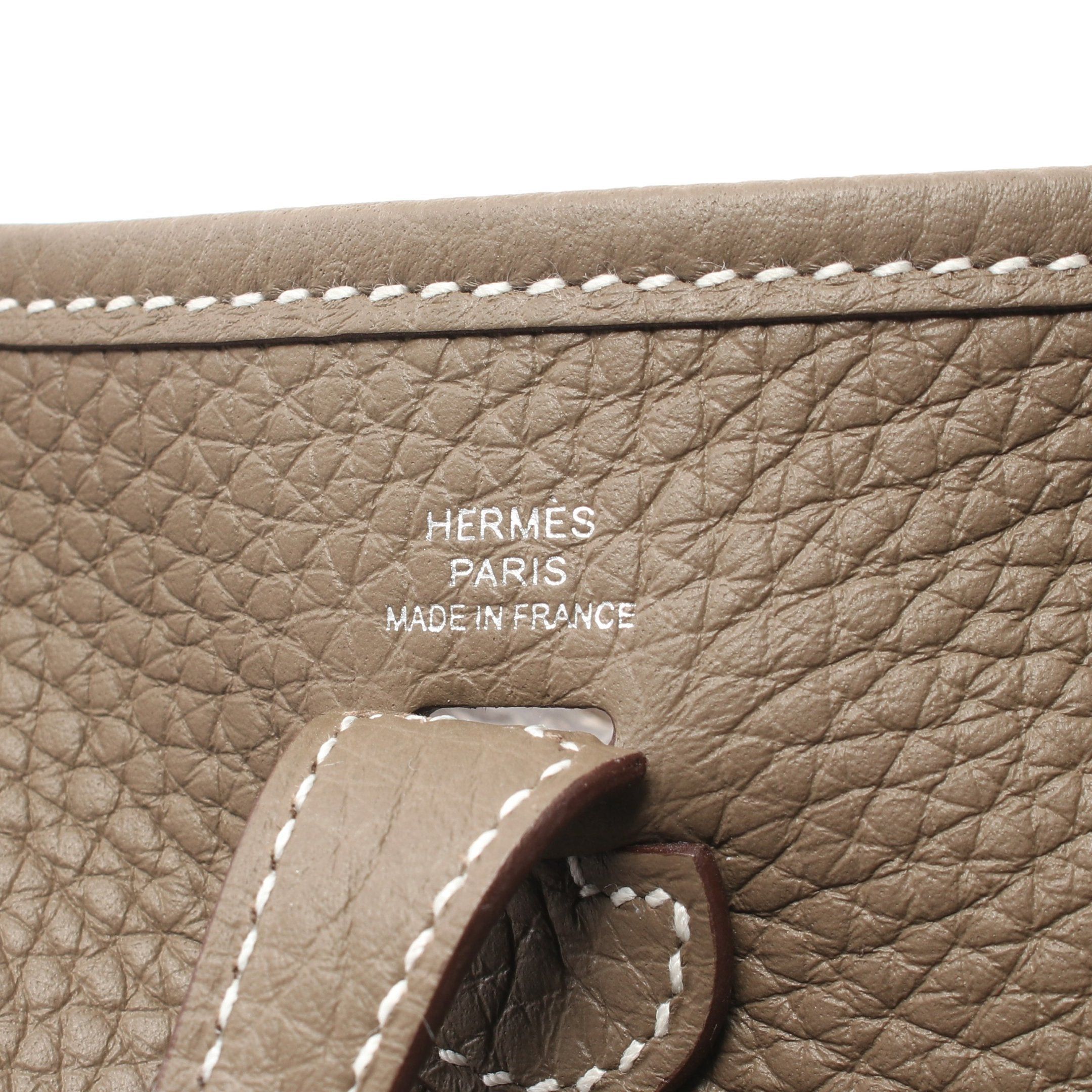 Hermes Hermes Evelyn Tpm Amazon Etoupe Shoulder Bag Togo Gray Brown Silver Hardware Double Engraved Size ONE SIZE - 4 Thumbnail