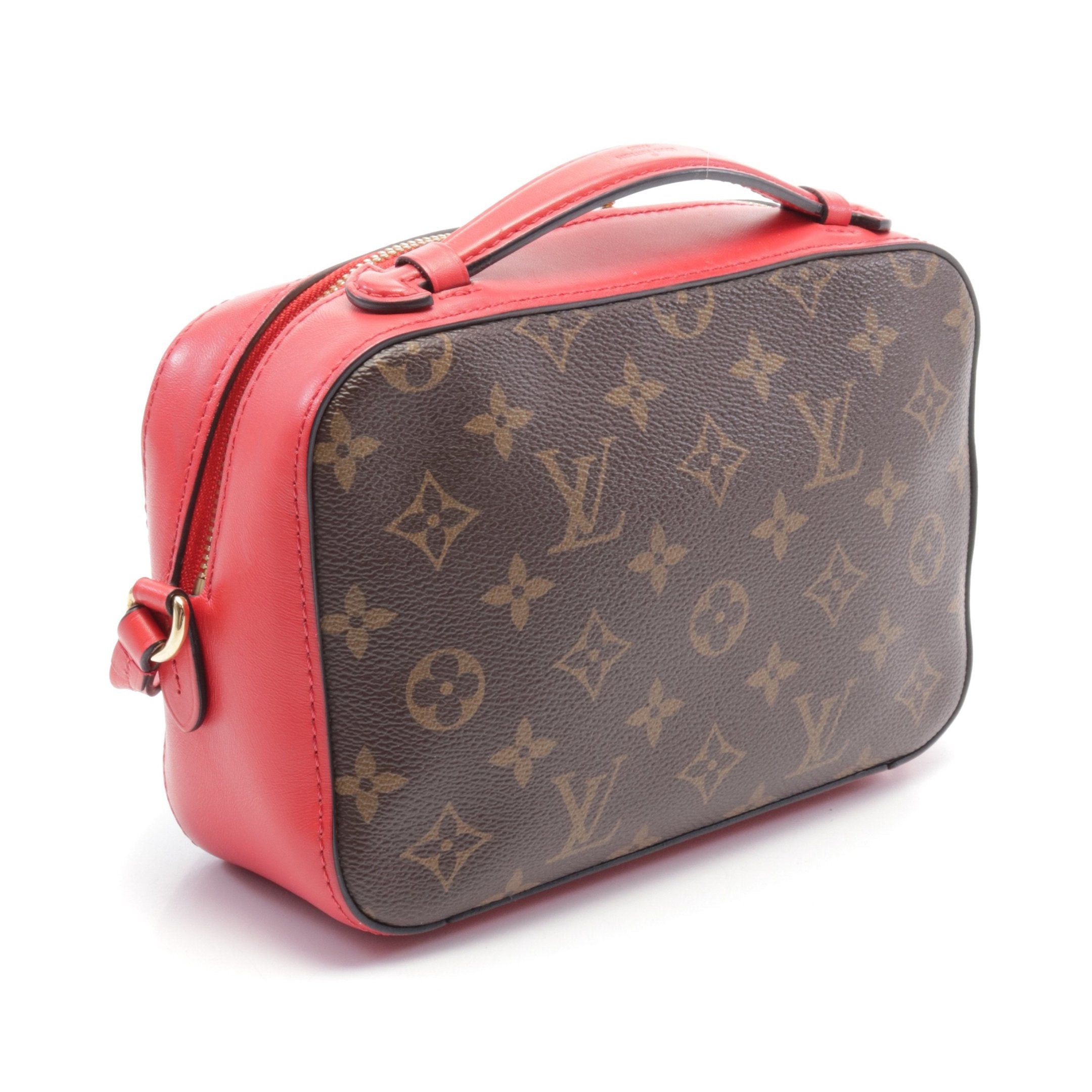 Louis Vuitton Louis Vuitton Saintonge Monogram Coquelicot Shoulder Bag Leather Brown Red Size ONE SIZE - 2 Thumbnail