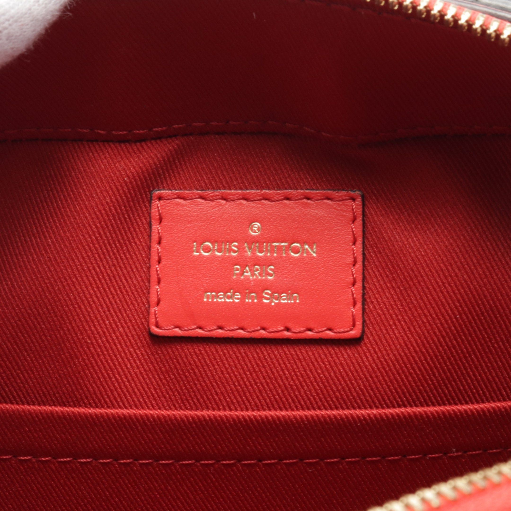 Louis Vuitton Louis Vuitton Saintonge Monogram Coquelicot Shoulder Bag Leather Brown Red Size ONE SIZE - 4 Thumbnail