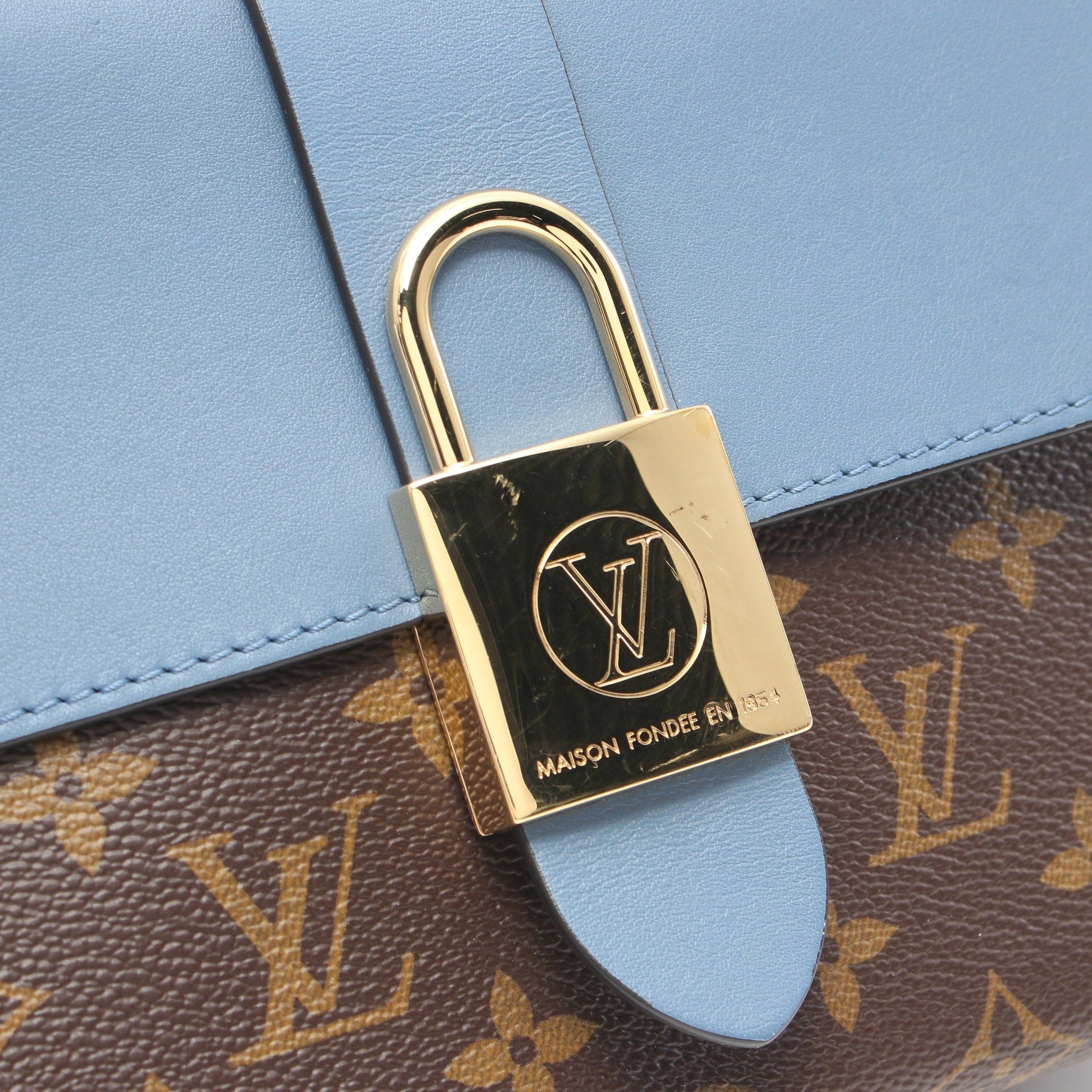 Louis Vuitton Louis Vuitton Rocky Bb Monogram Blue Jean Handbag Leather Brown Gray Size ONE SIZE - 8 Thumbnail