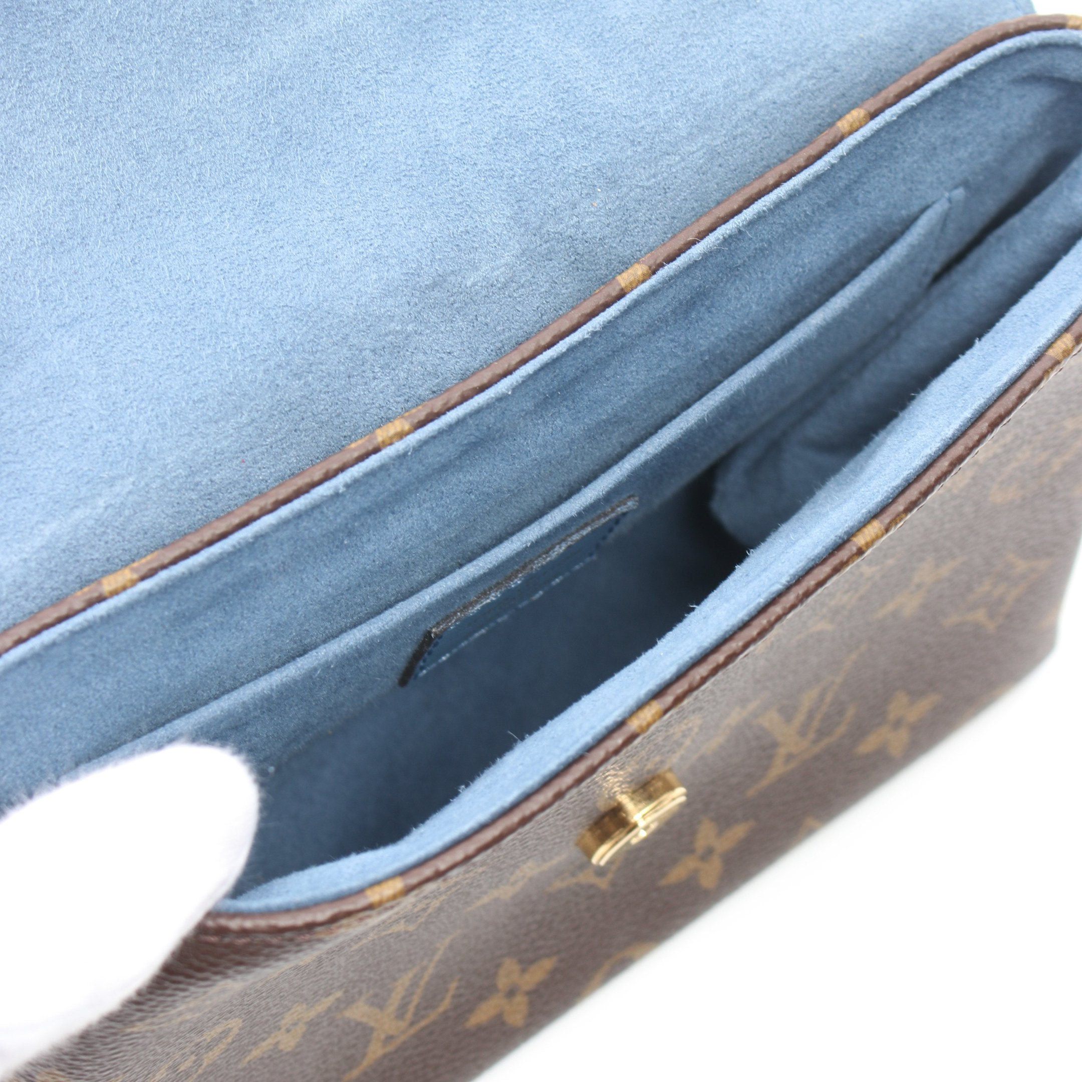 Louis Vuitton Louis Vuitton Rocky Bb Monogram Blue Jean Handbag Leather Brown Gray Size ONE SIZE - 3 Thumbnail