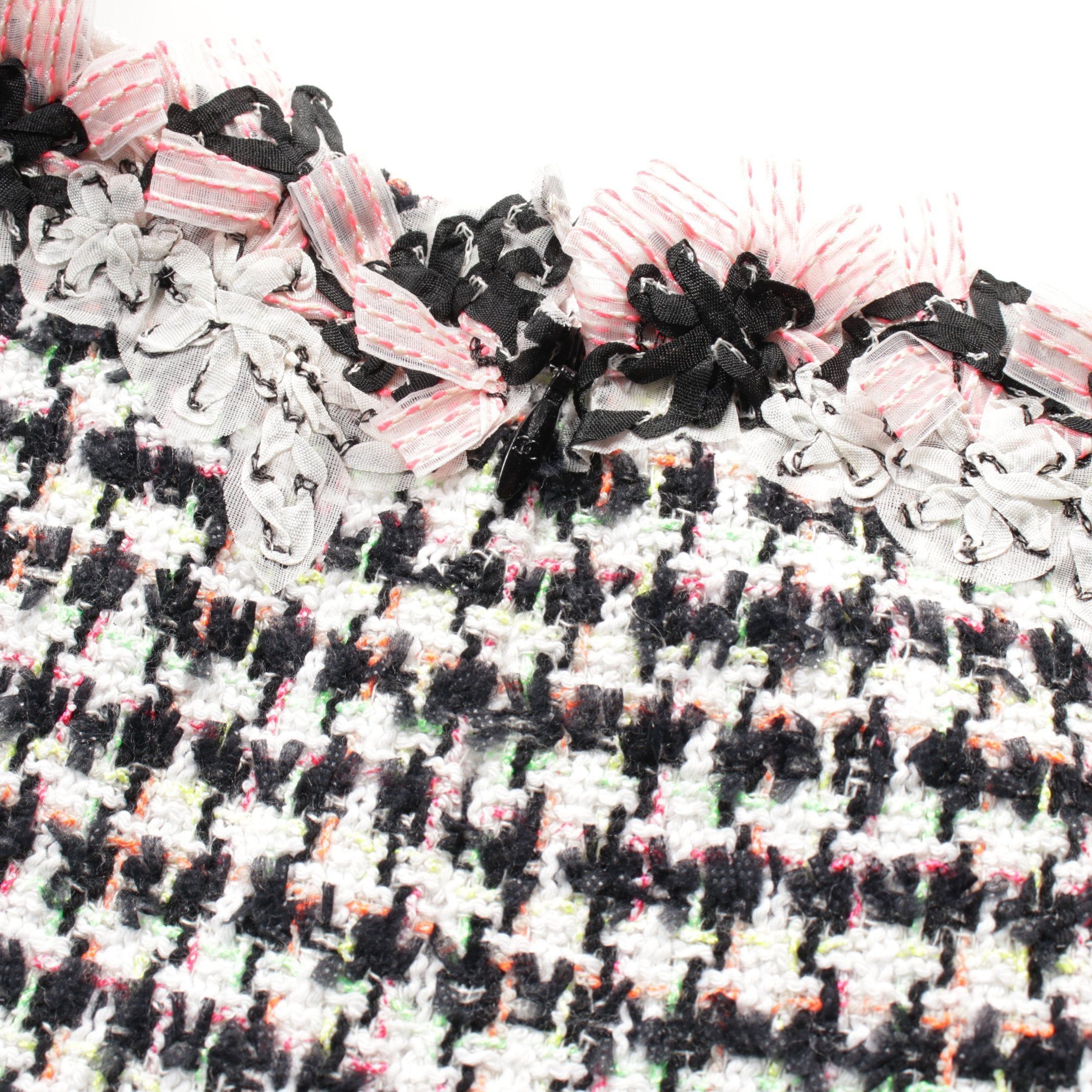 Chanel Chanel Tweed One Piece Cotton Nylon Cashmere White Black Multicolor Size ONE SIZE - 6 Thumbnail