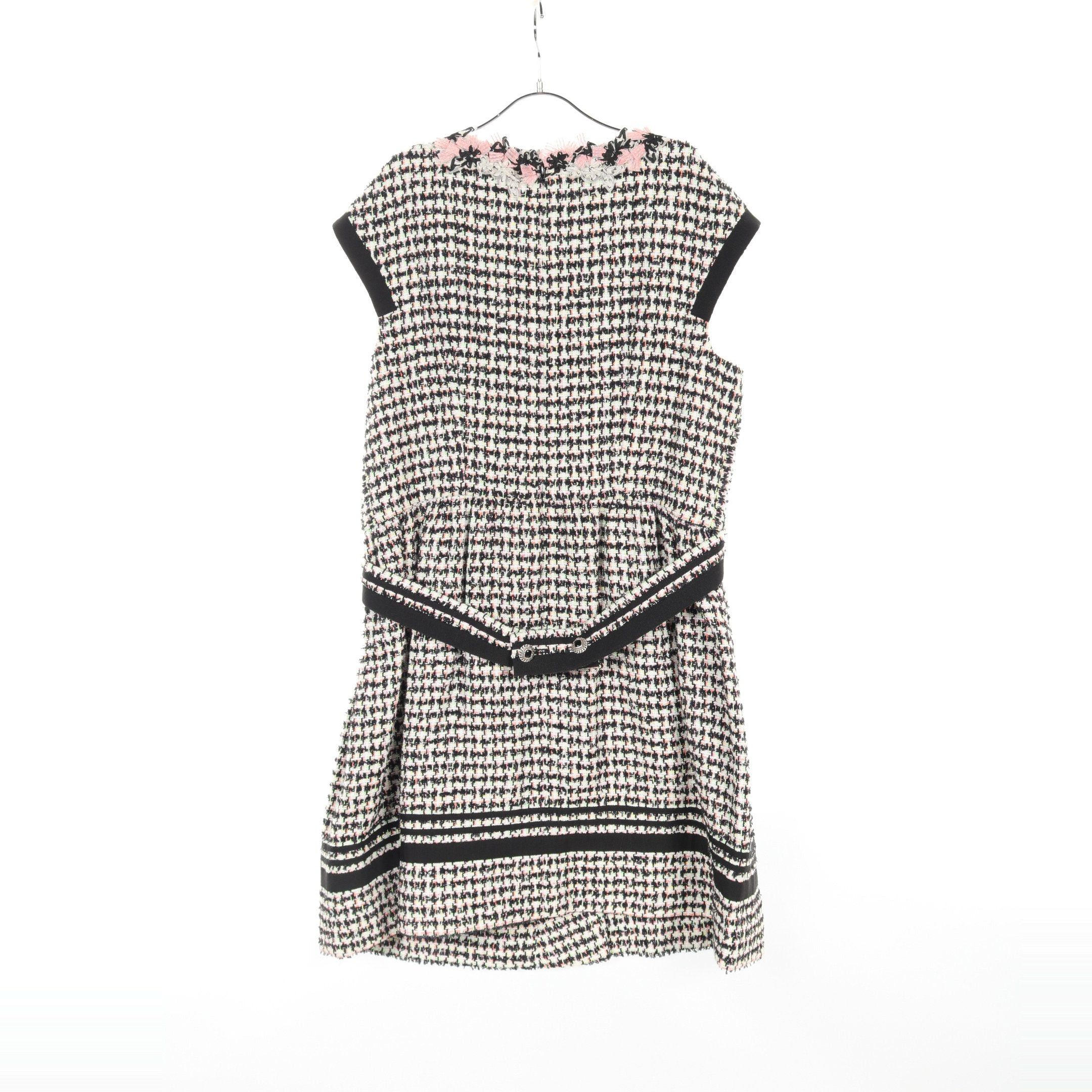 Chanel Chanel Tweed One Piece Cotton Nylon Cashmere White Black Multicolor Size ONE SIZE - 2 Thumbnail
