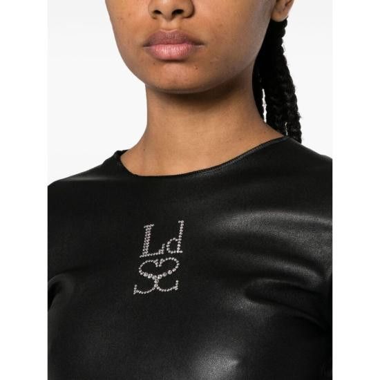 Ludovic De Saint Sernin LUDOVIC DE SAINT SERNIN Women Tops TP003U LEA002 BLACK Size XS / US 0-2 / IT 36-38 - 3 Thumbnail