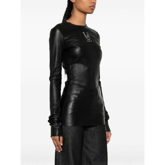 Ludovic De Saint Sernin LUDOVIC DE SAINT SERNIN Women Tops TP003U LEA002 BLACK Size XS / US 0-2 / IT 36-38 - 4 Thumbnail
