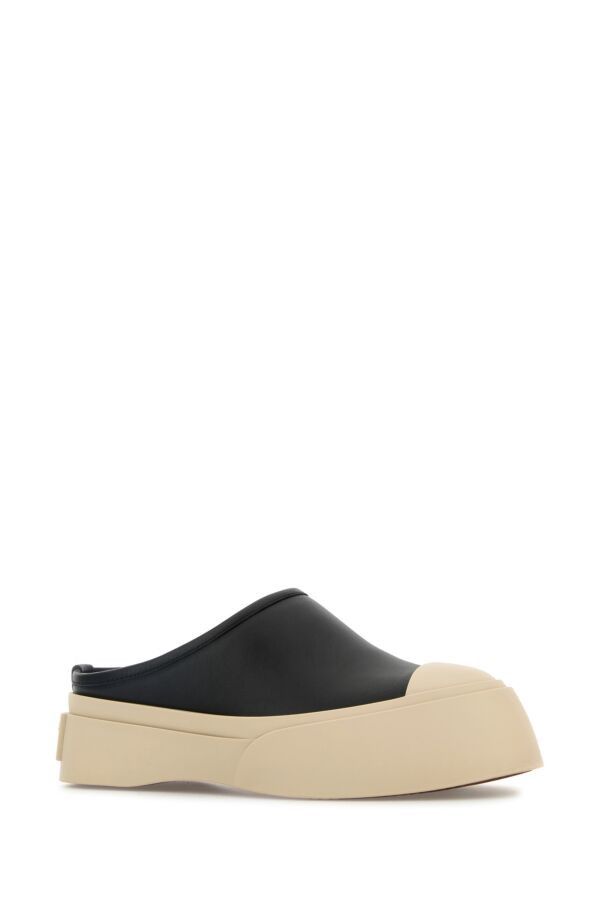 Marni Black Leather Pablo Slippers Size US 6 / IT 36 - 4 Thumbnail