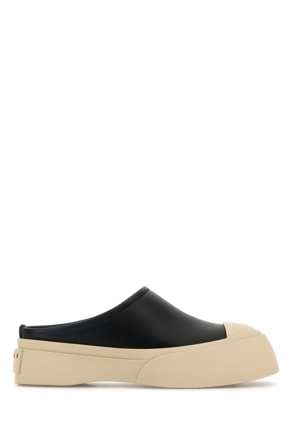 Marni Black Leather Pablo Slippers Size US 9 / IT 39 - 3 Thumbnail