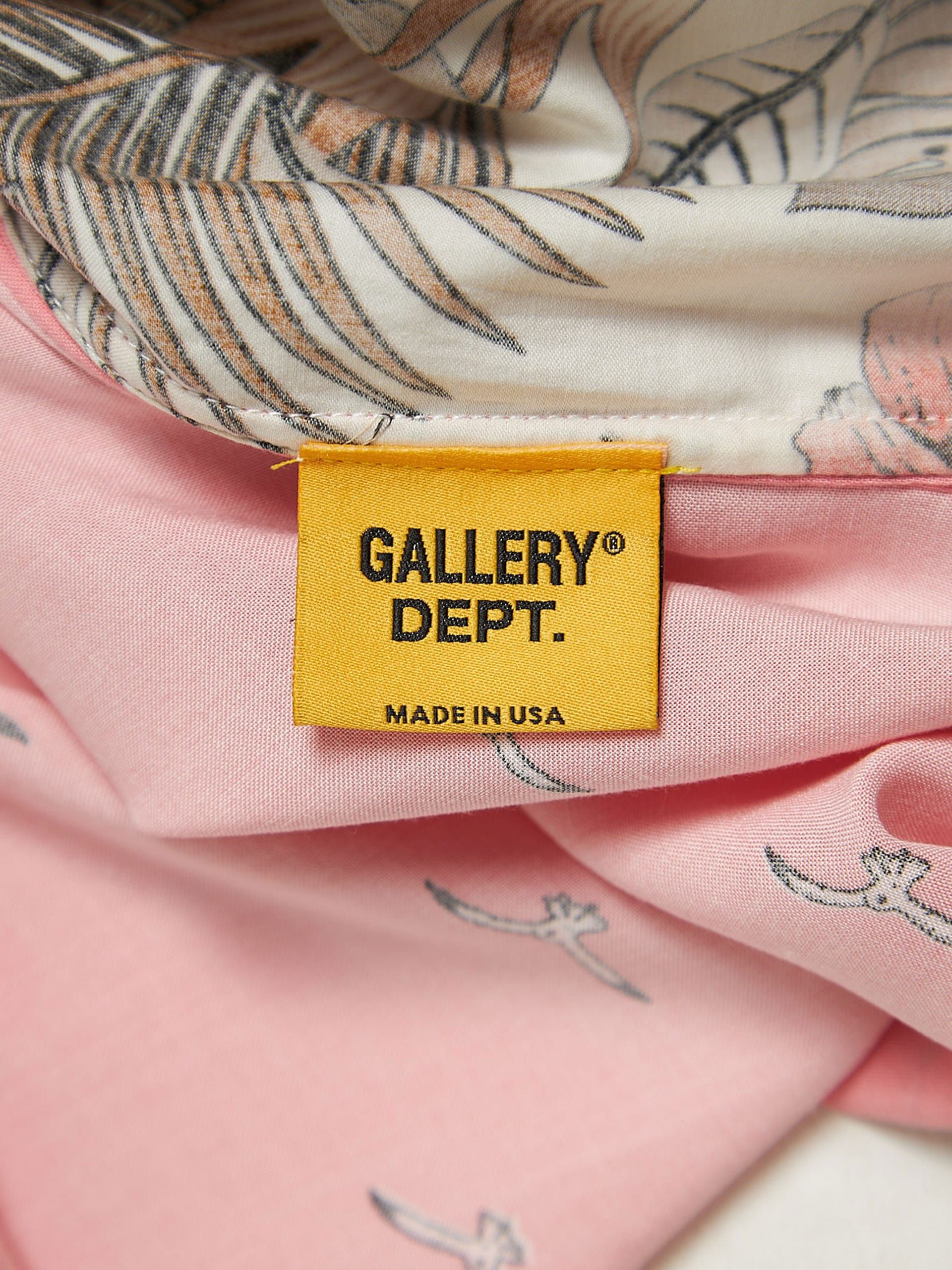 Gallery Dept. Navy White Rose Printed Leaves Polyester Shirt Size US L / EU 52-54 / 3 - 4 Thumbnail