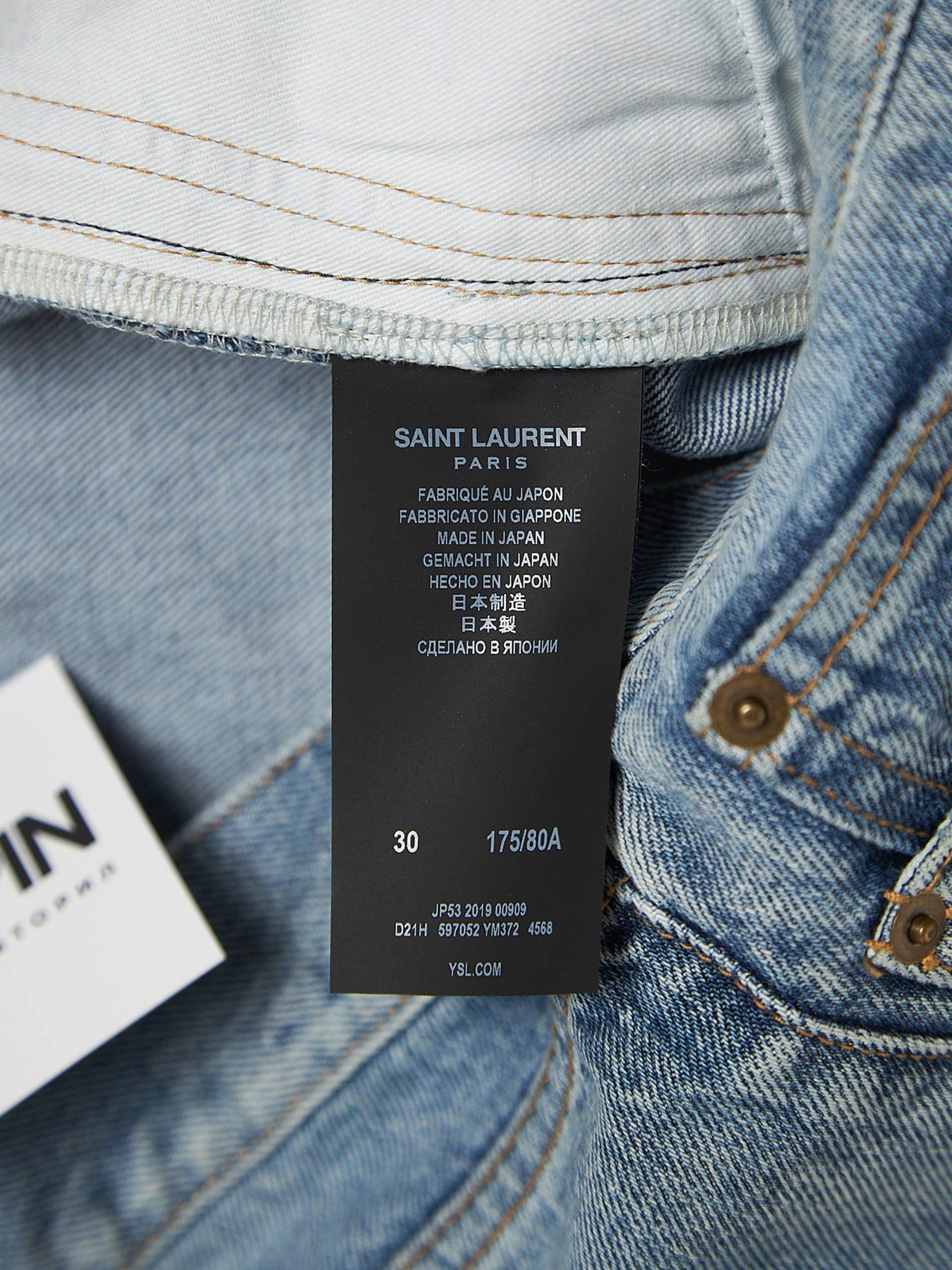 Saint Laurent Paris Blue Denim Jeans Size US 30 / EU 46 - 4 Thumbnail