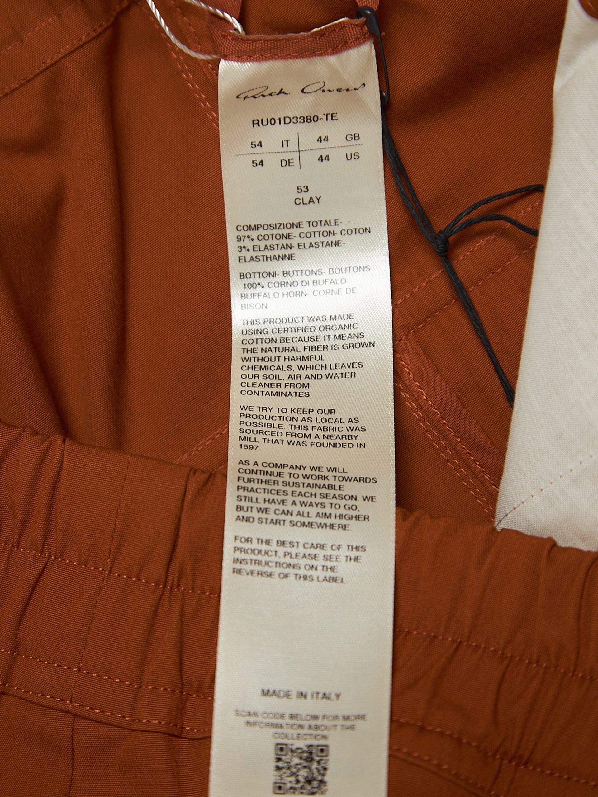 Rick Owens Clay Cotton Blend Pants Size US 38 / EU 54 - 4 Thumbnail
