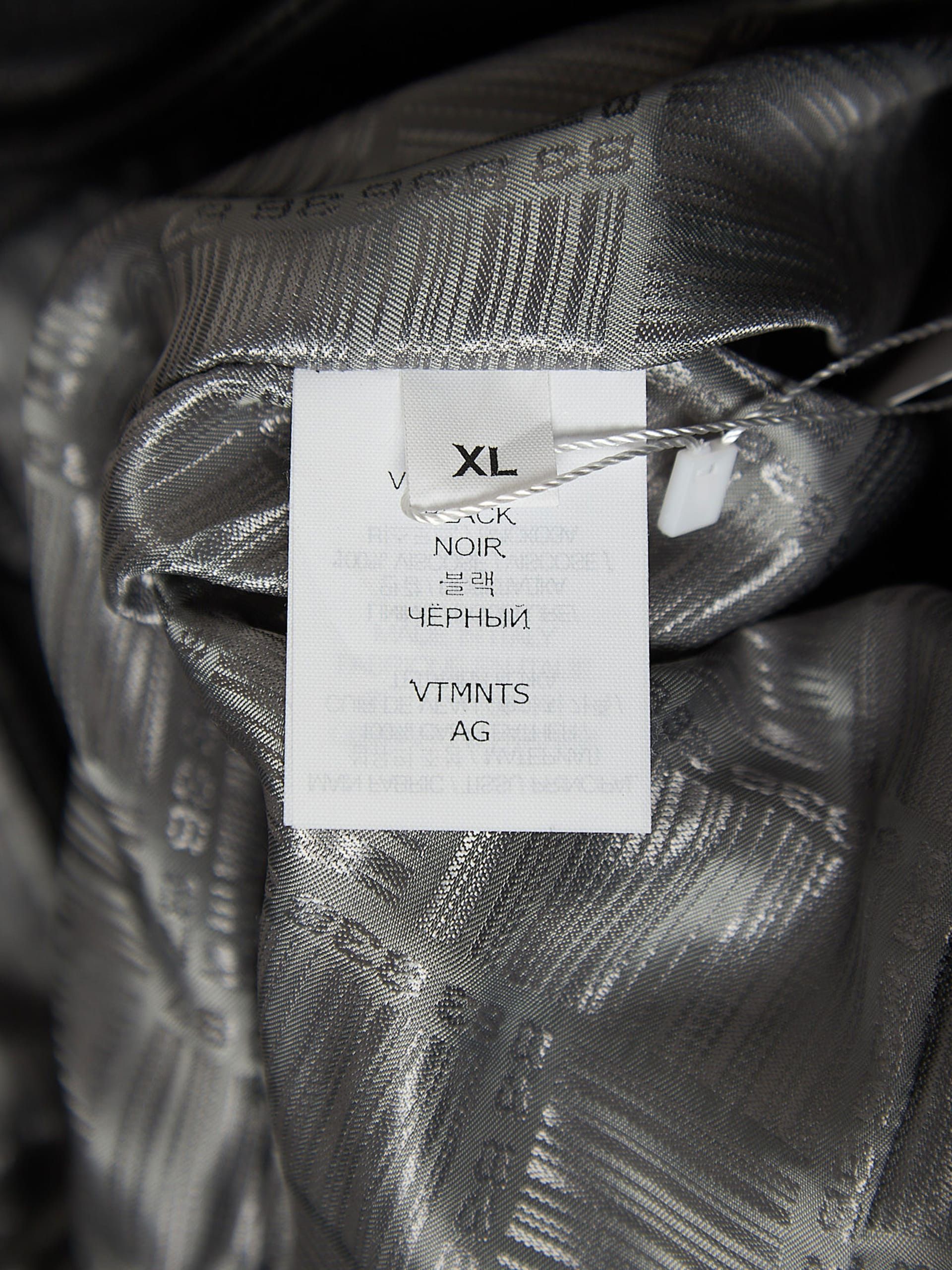 VTMNTS Black Bar Code Printed Leather Blazer Jacket Size US XL / EU 56 / 4 - 5 Thumbnail