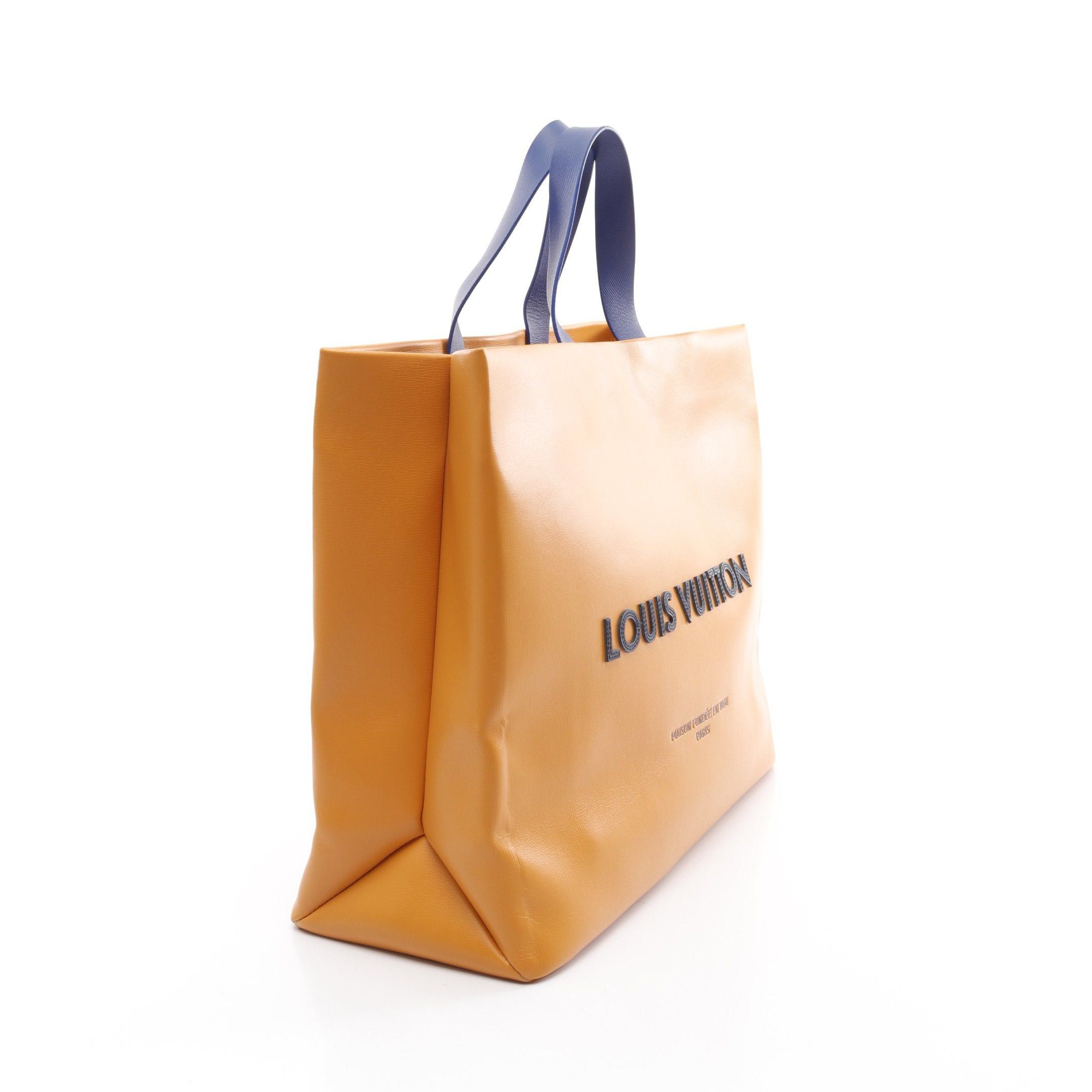Louis Vuitton Louis Vuitton Shopper Tote Mm Saffron Handbag Bag Leather Orange Size ONE SIZE - 2 Thumbnail