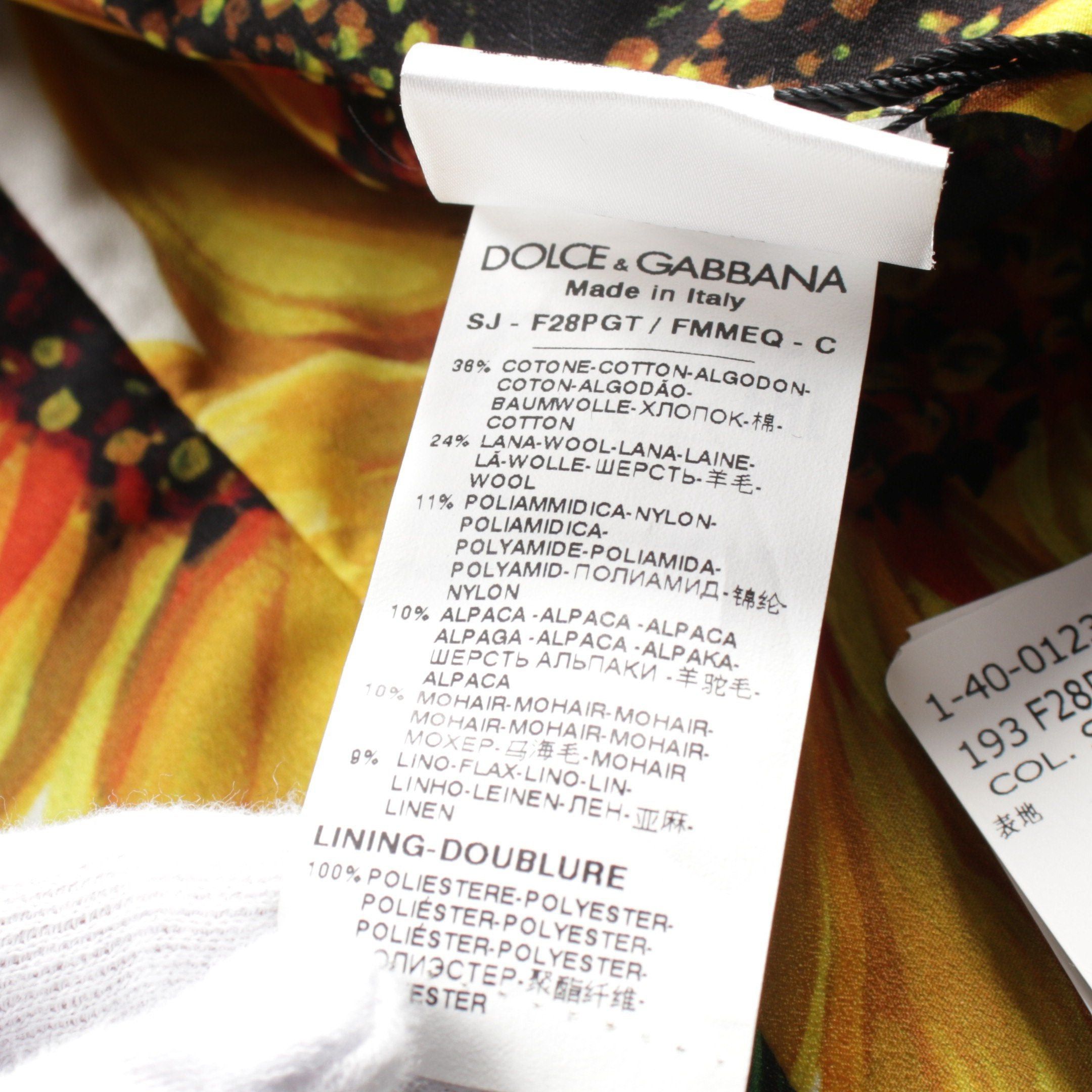 Dolce & Gabbana Dolce Gabbana Tweed Jacket Cotton Wool Black Size ONE SIZE - 5 Thumbnail