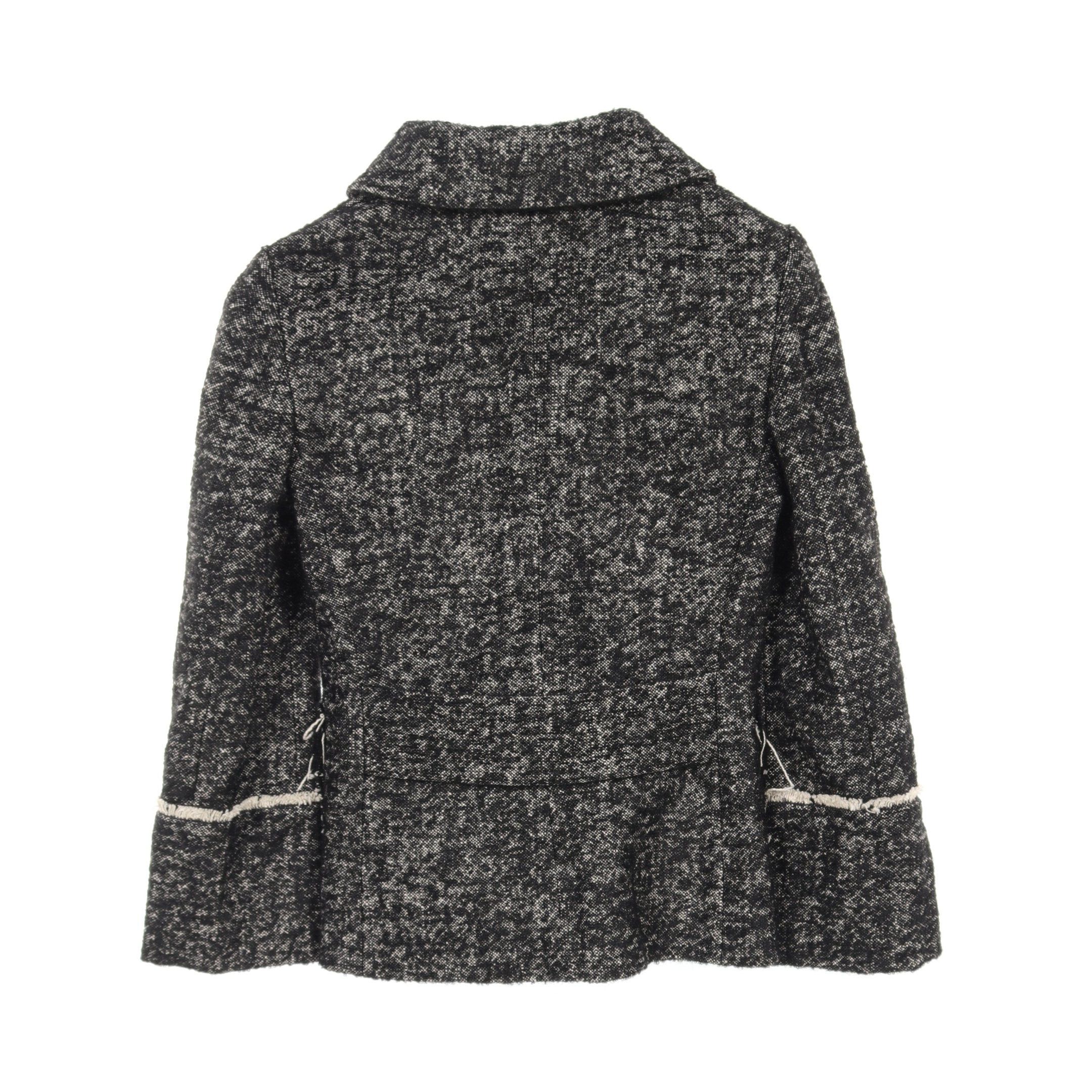 Dolce & Gabbana Dolce Gabbana Tweed Jacket Cotton Wool Black Size ONE SIZE - 2 Thumbnail