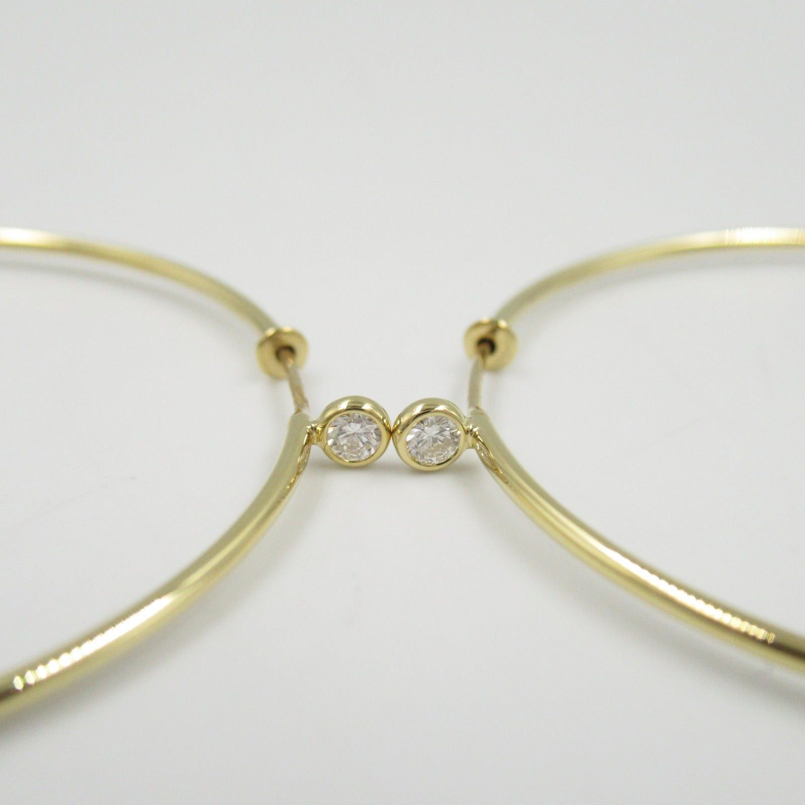 Tiffany & Co. Tiffany Co Elsa Peretti Hoop Earrings K18 (Yellow Gold) Diamond Clear Size ONE SIZE - 7 Thumbnail