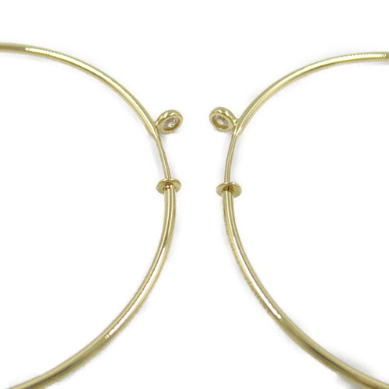 Tiffany & Co. Tiffany Co Elsa Peretti Hoop Earrings K18 (Yellow Gold) Diamond Clear Size ONE SIZE - 2 Thumbnail