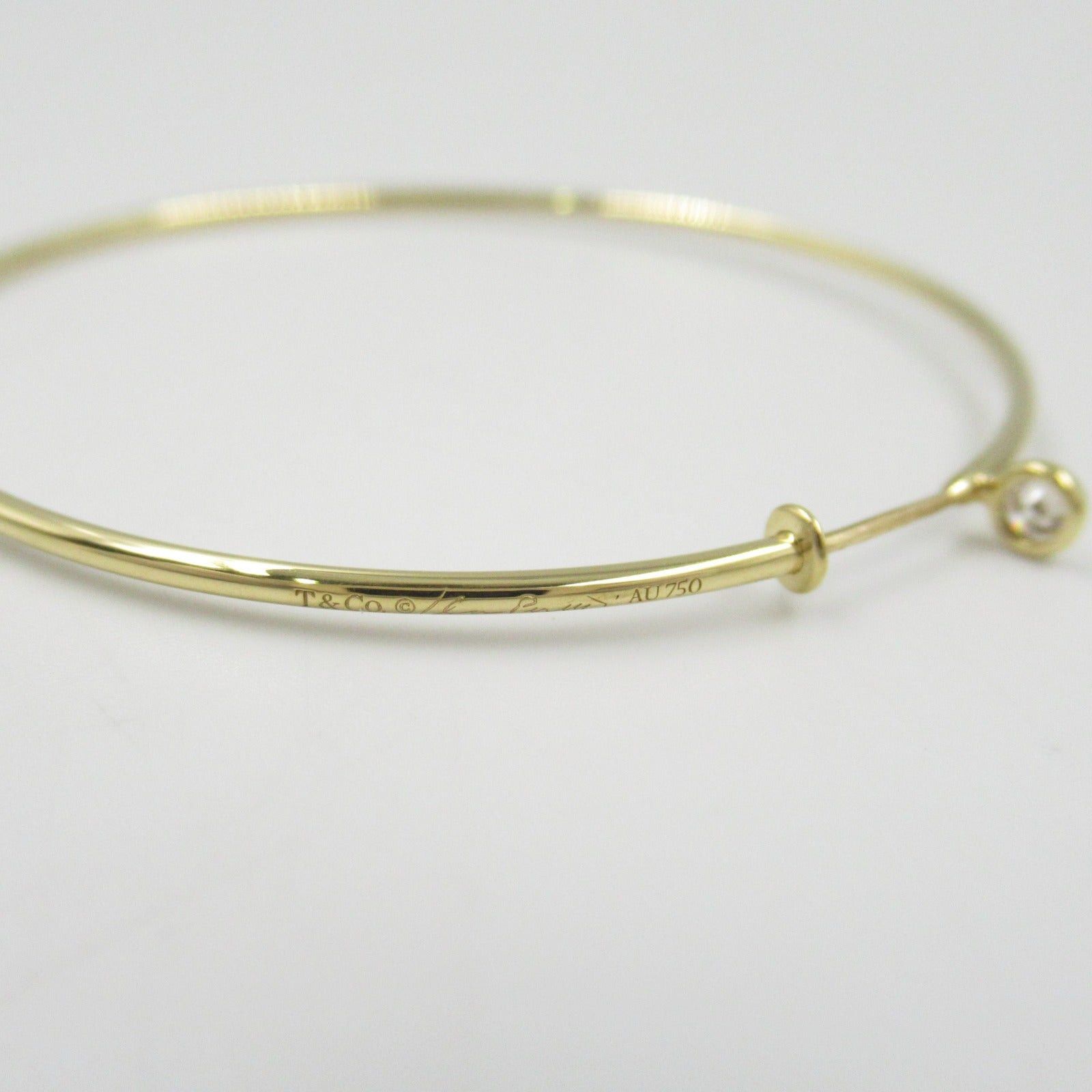 Tiffany & Co. Tiffany Co Elsa Peretti Hoop Earrings K18 (Yellow Gold) Diamond Clear Size ONE SIZE - 4 Thumbnail