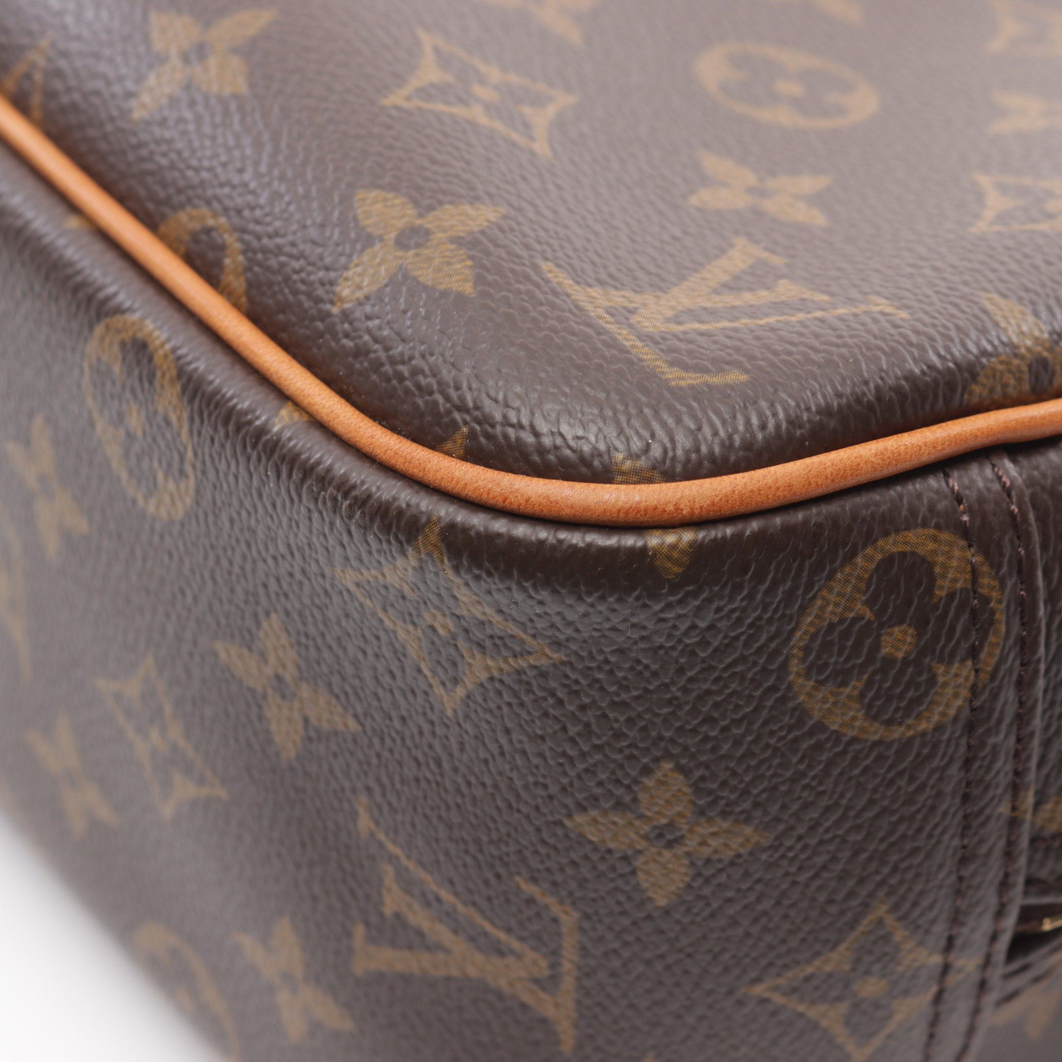 Louis Vuitton Louis Vuitton Trouville Monogram Handbag Leather Brown Size ONE SIZE - 7 Thumbnail