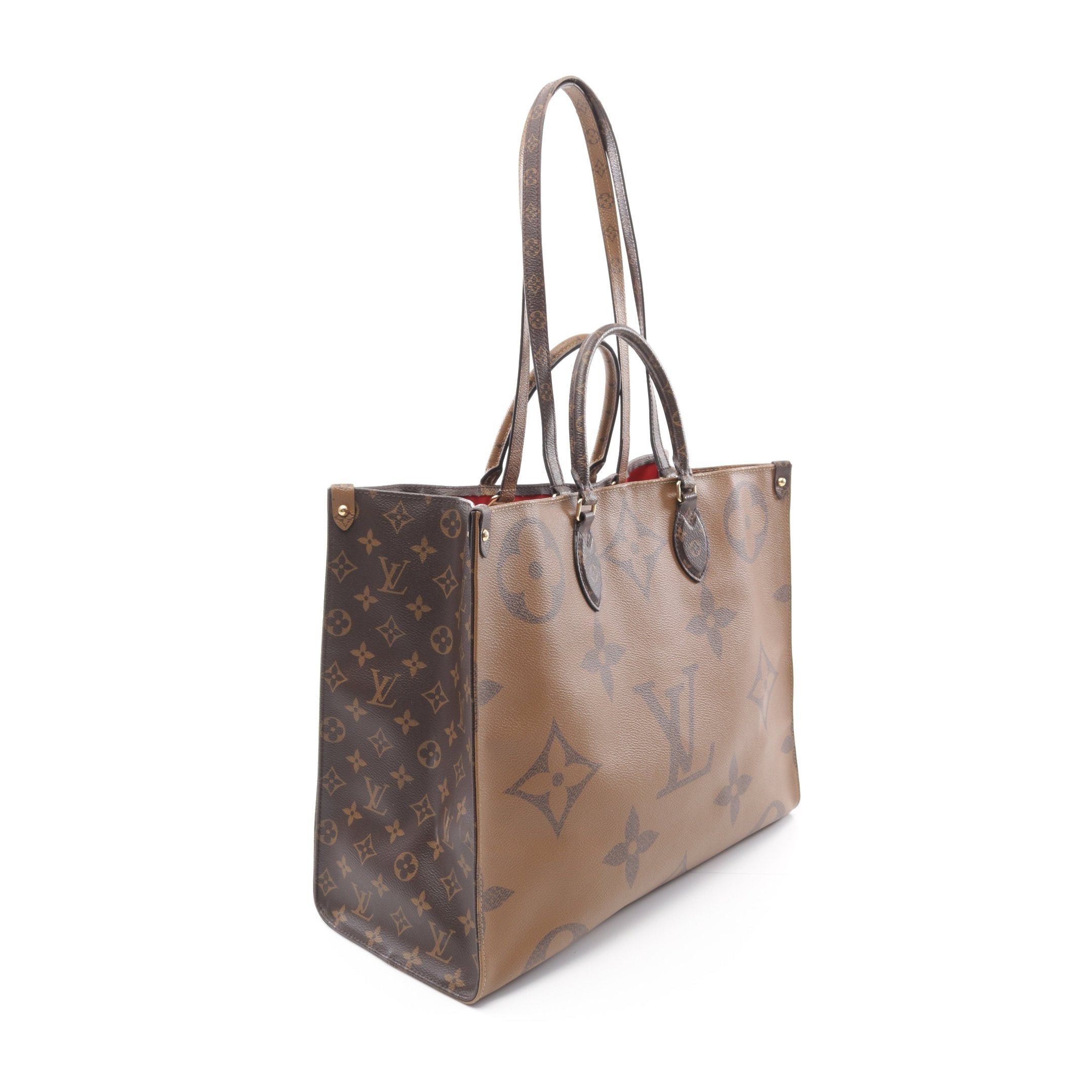 Louis Vuitton Louis Vuitton On-The-Go Gm Monogram Giant Reverse Shoulder Bag Leather Brown Light Size ONE SIZE - 2 Thumbnail