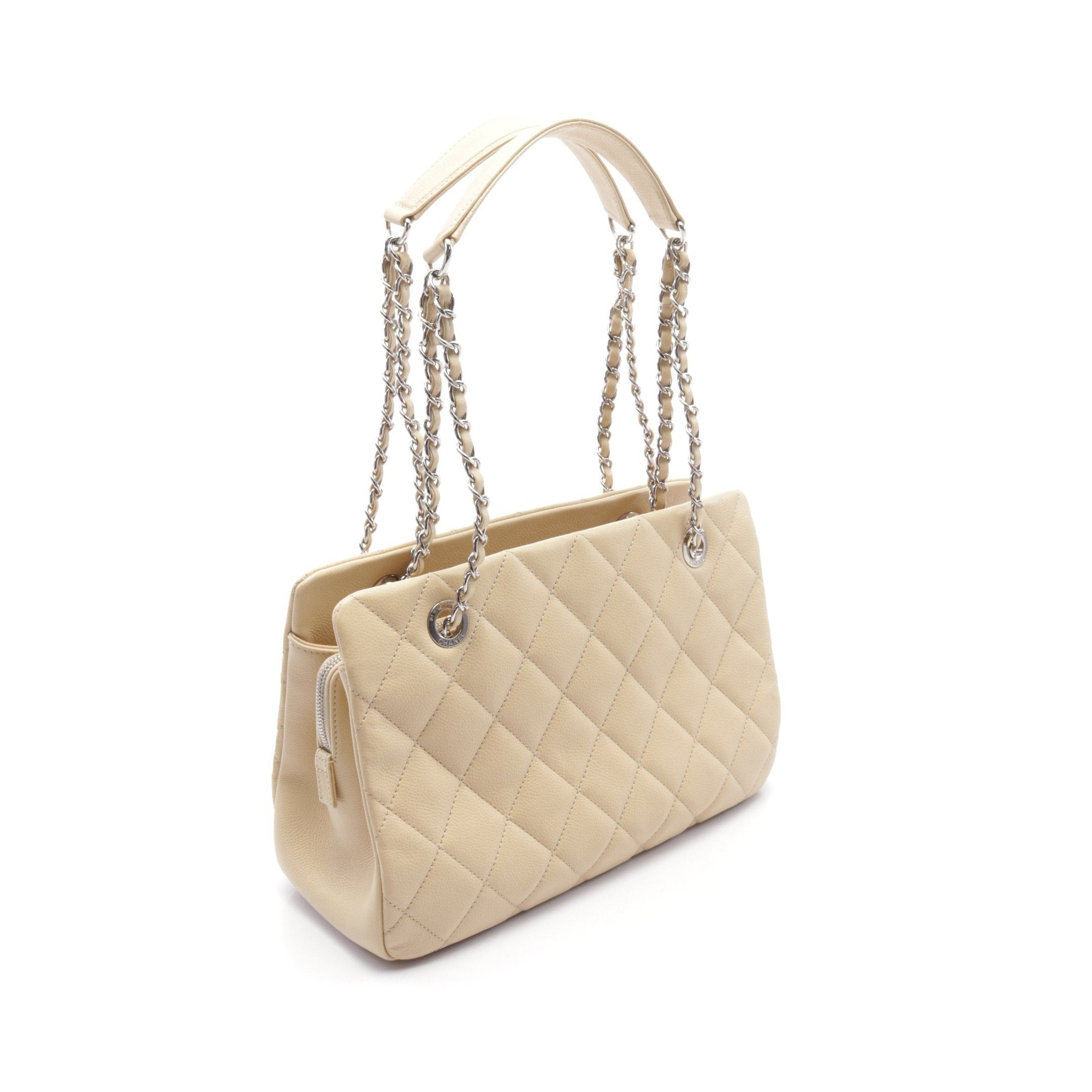 Chanel Chanel Matelasse Coco Mark Chain Shoulder Bag Caviar Skin Light Beige Silver Hardware Size ONE SIZE - 2 Thumbnail