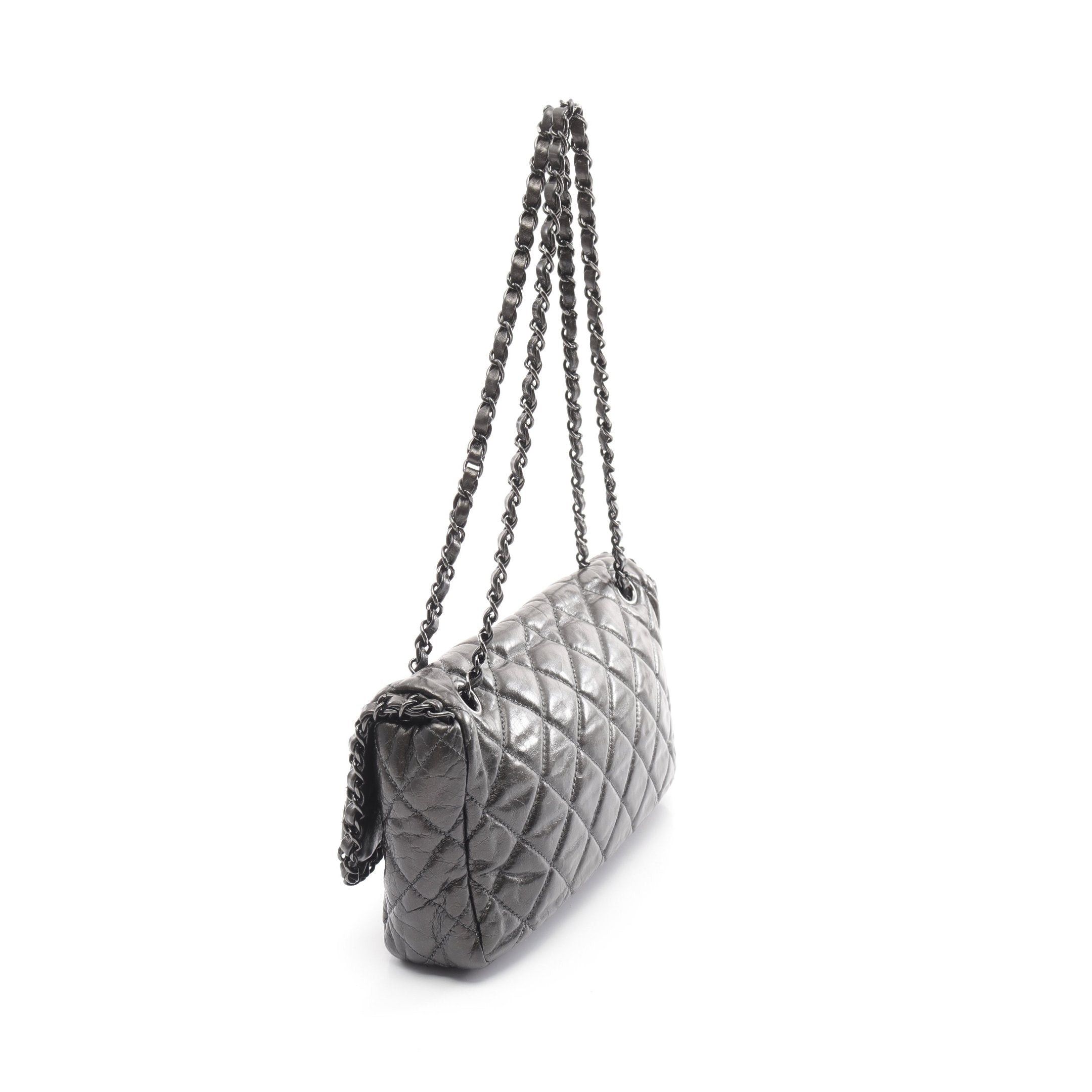 Chanel Chanel Matelasse Chain Around Double Shoulder Bag Aged Calfskin Dark Gray Combination Metal Fittings Size ONE SIZE - 2 Thumbnail