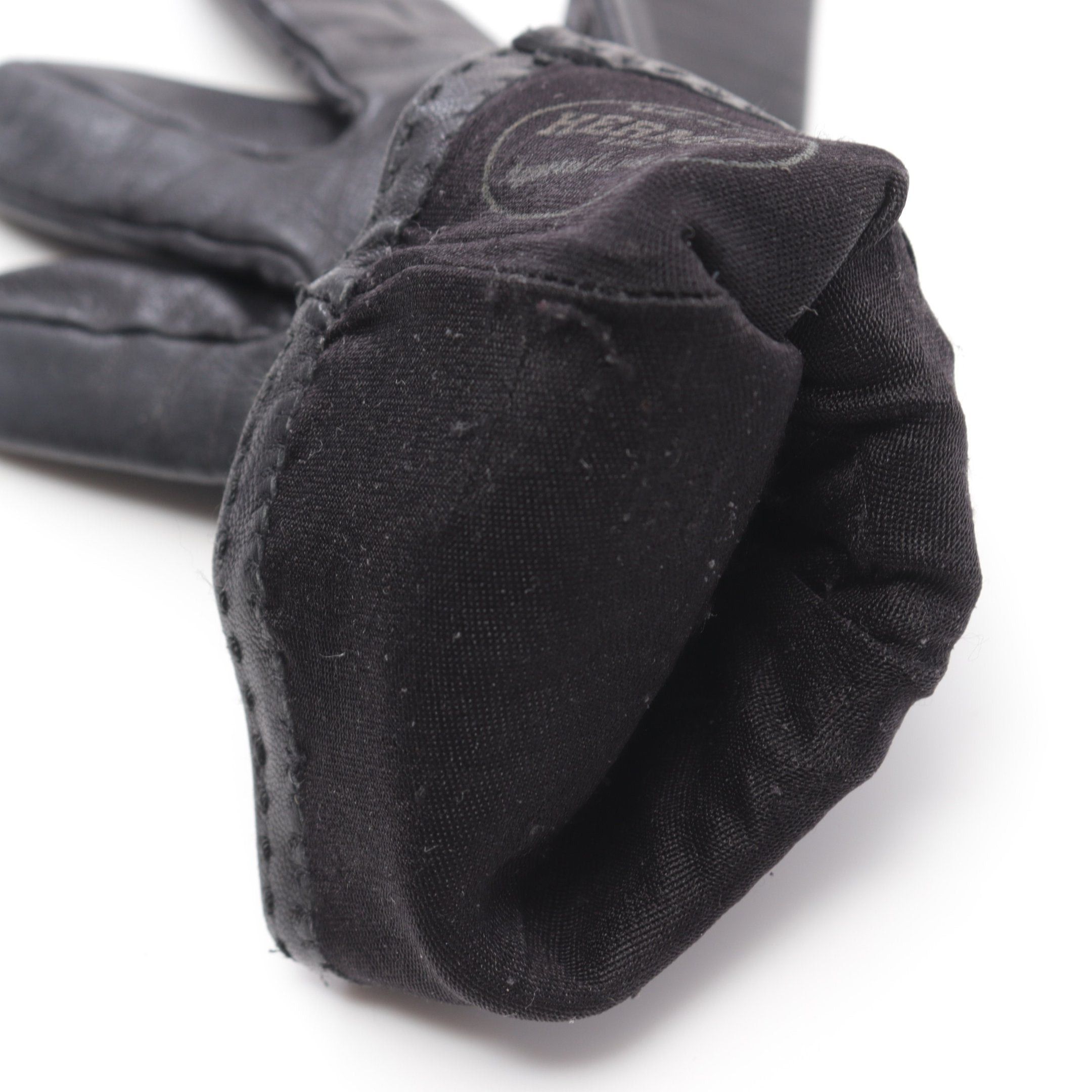 Hermes Hermes Soya Kelly Gloves Glove Lamb Leather Black Silver Hardware Size ONE SIZE - 4 Thumbnail