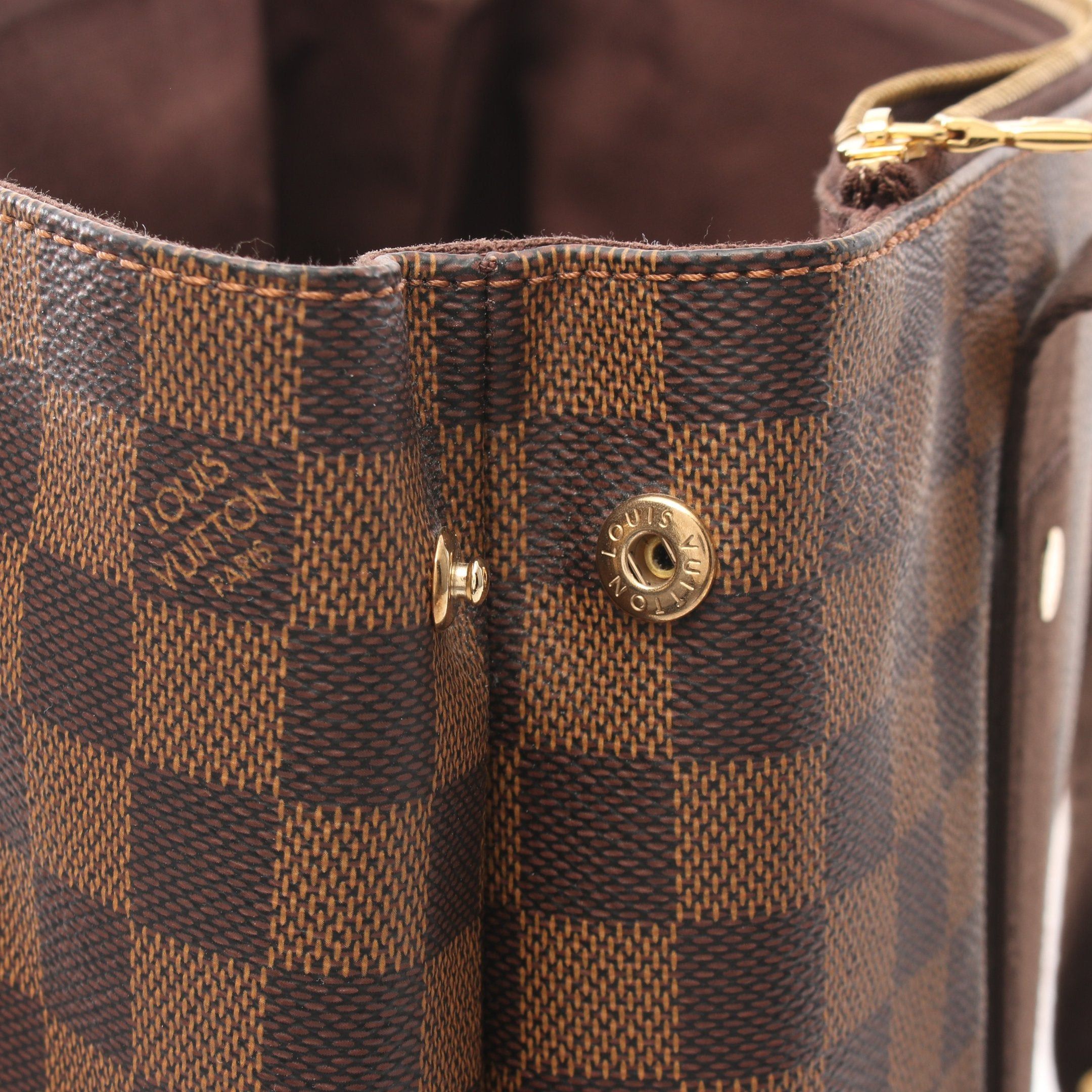 Louis Vuitton Louis Vuitton Hippopotamus Bobourg Damier Ebene Shoulder Bag Tote Leather Brown Size ONE SIZE - 10 Thumbnail