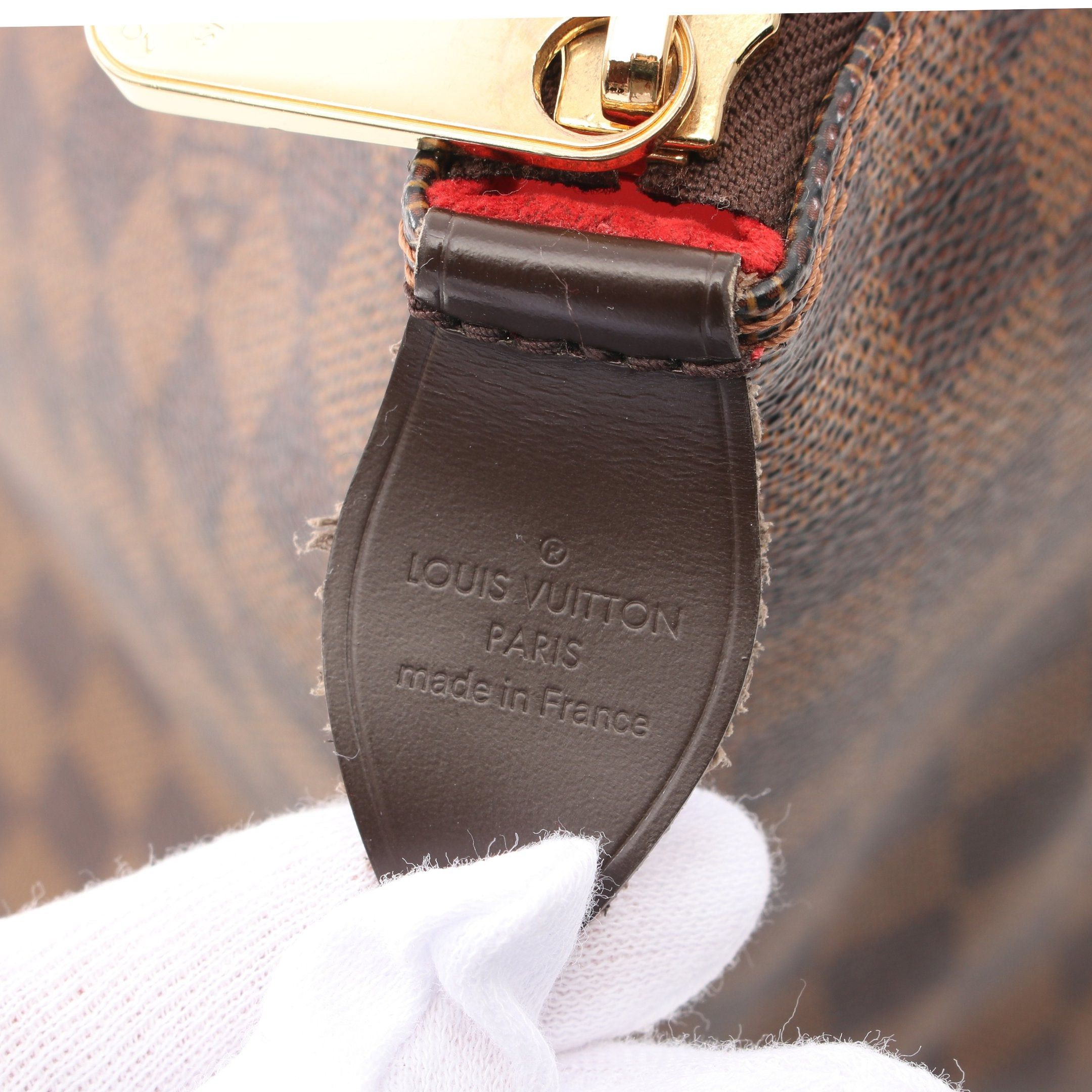 Louis Vuitton Louis Vuitton Saleya Mm Damier Ebene Handbag Tote Bag Leather Brown Size ONE SIZE - 4 Thumbnail