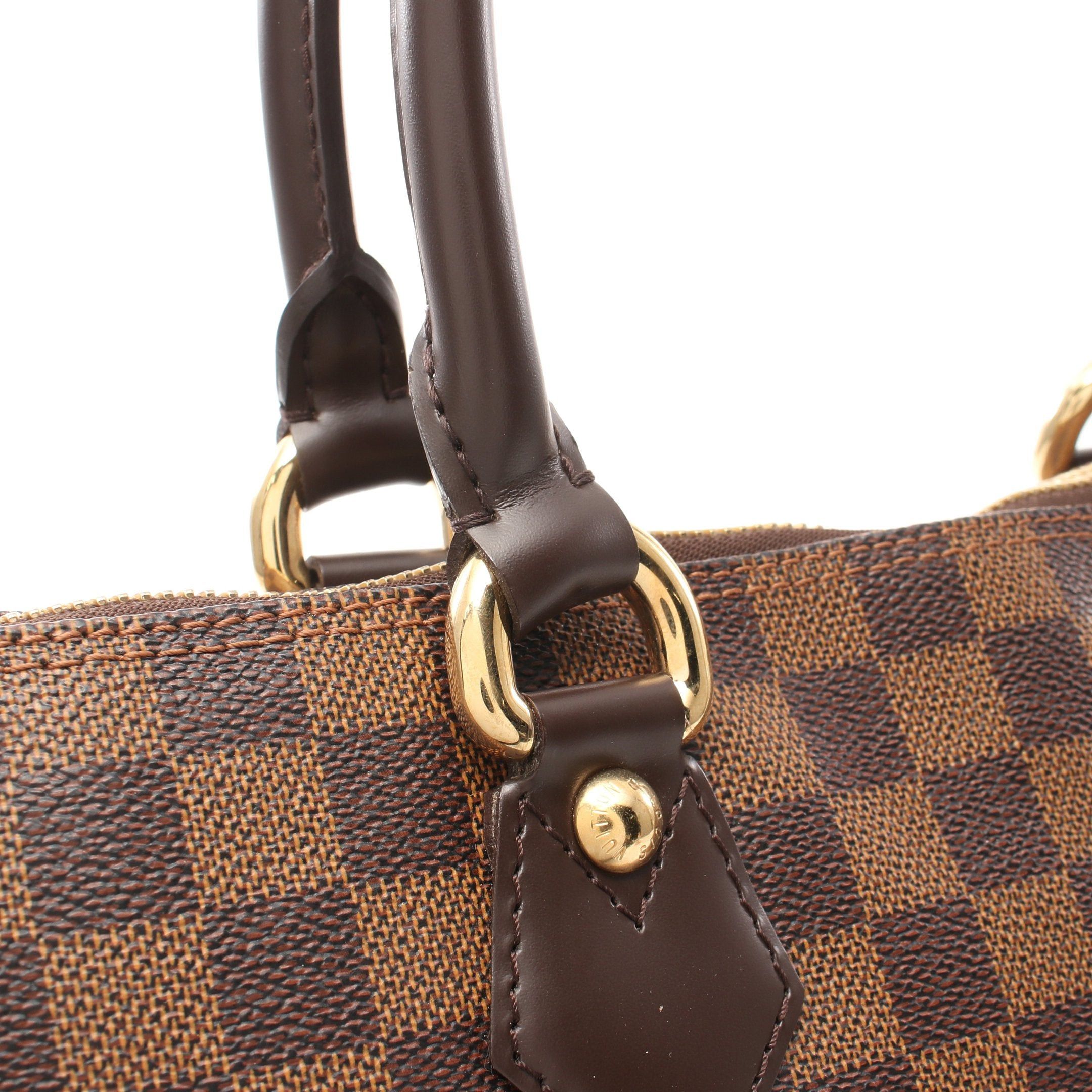 Louis Vuitton Louis Vuitton Saleya Mm Damier Ebene Handbag Tote Bag Leather Brown Size ONE SIZE - 7 Thumbnail