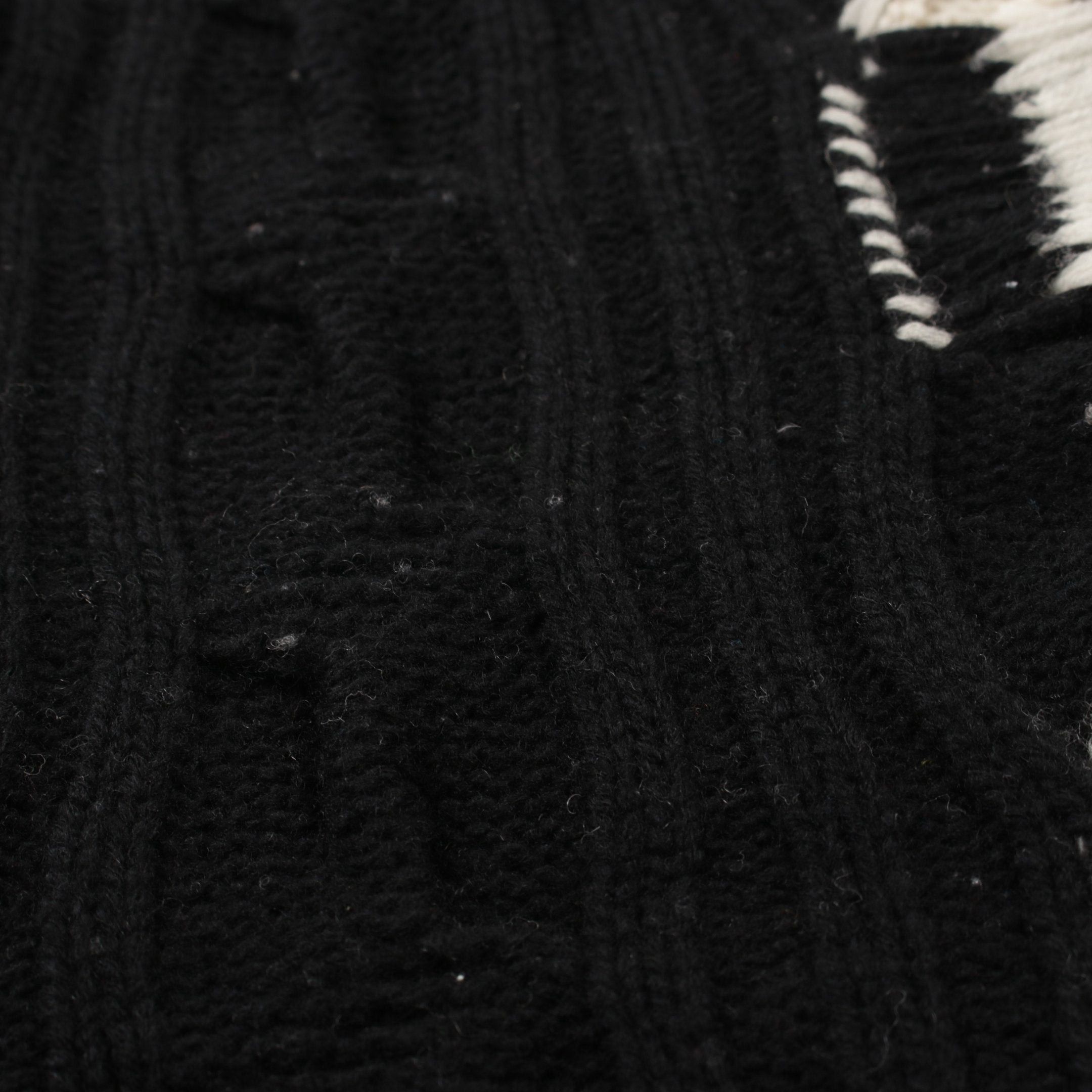 Dior Dior Cable Knit Wool Cashmere Ivory Black Size ONE SIZE - 5 Thumbnail